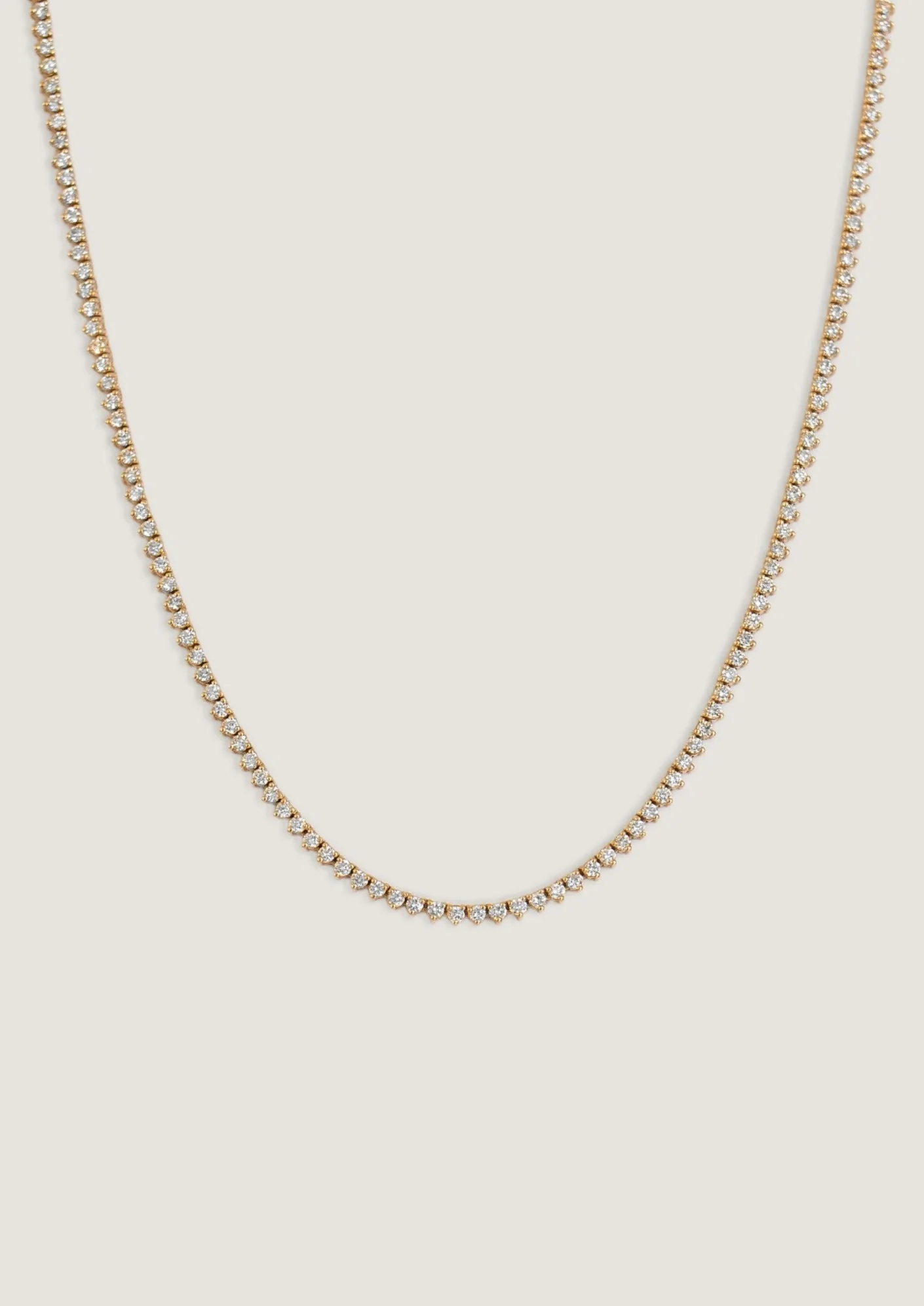 Kinn - Rachel Three Prong Tennis Necklace Diamond 6.75ctw