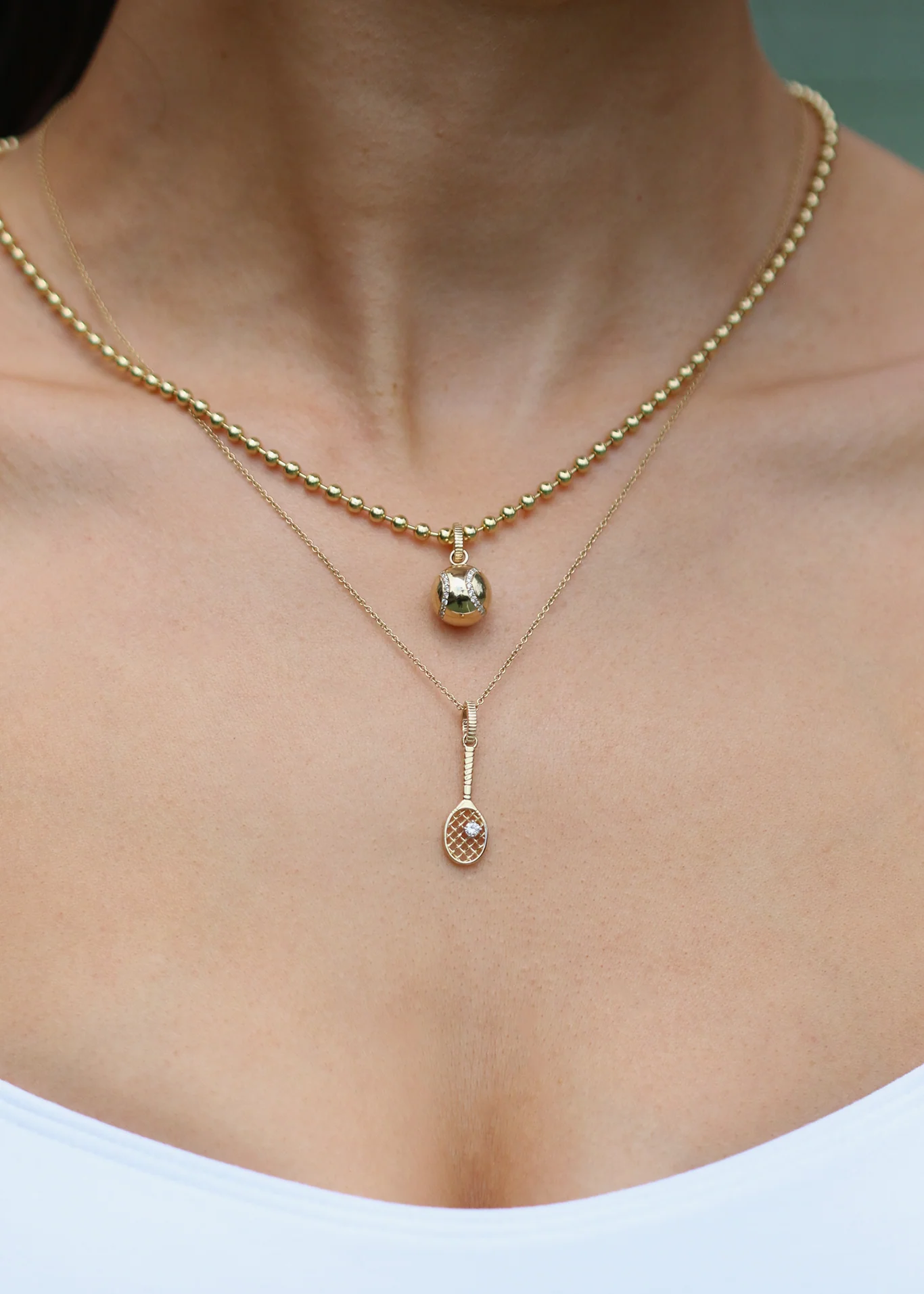 Kinn - Courtside Racquet Pendant Diamond - Image 2