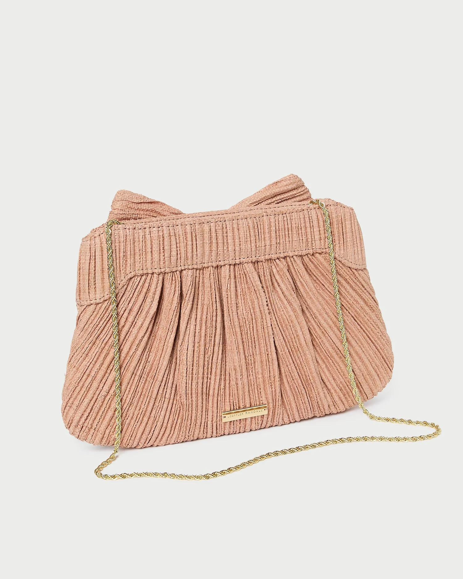 Loeffler Randall - Rayne Blush Pleated Bow Clutch - Image 3