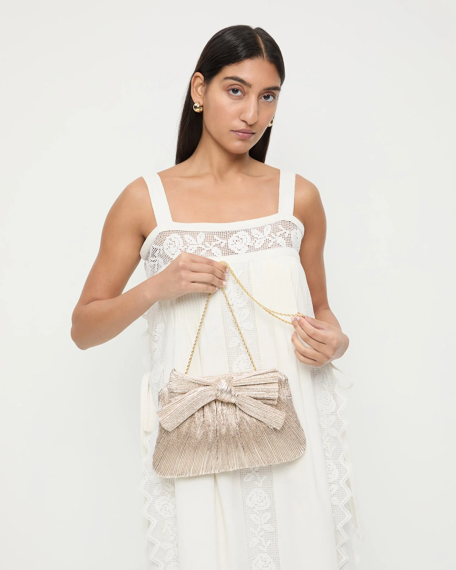 Loeffler Randall - Rayne Platinum Bow Clutch - Image 5