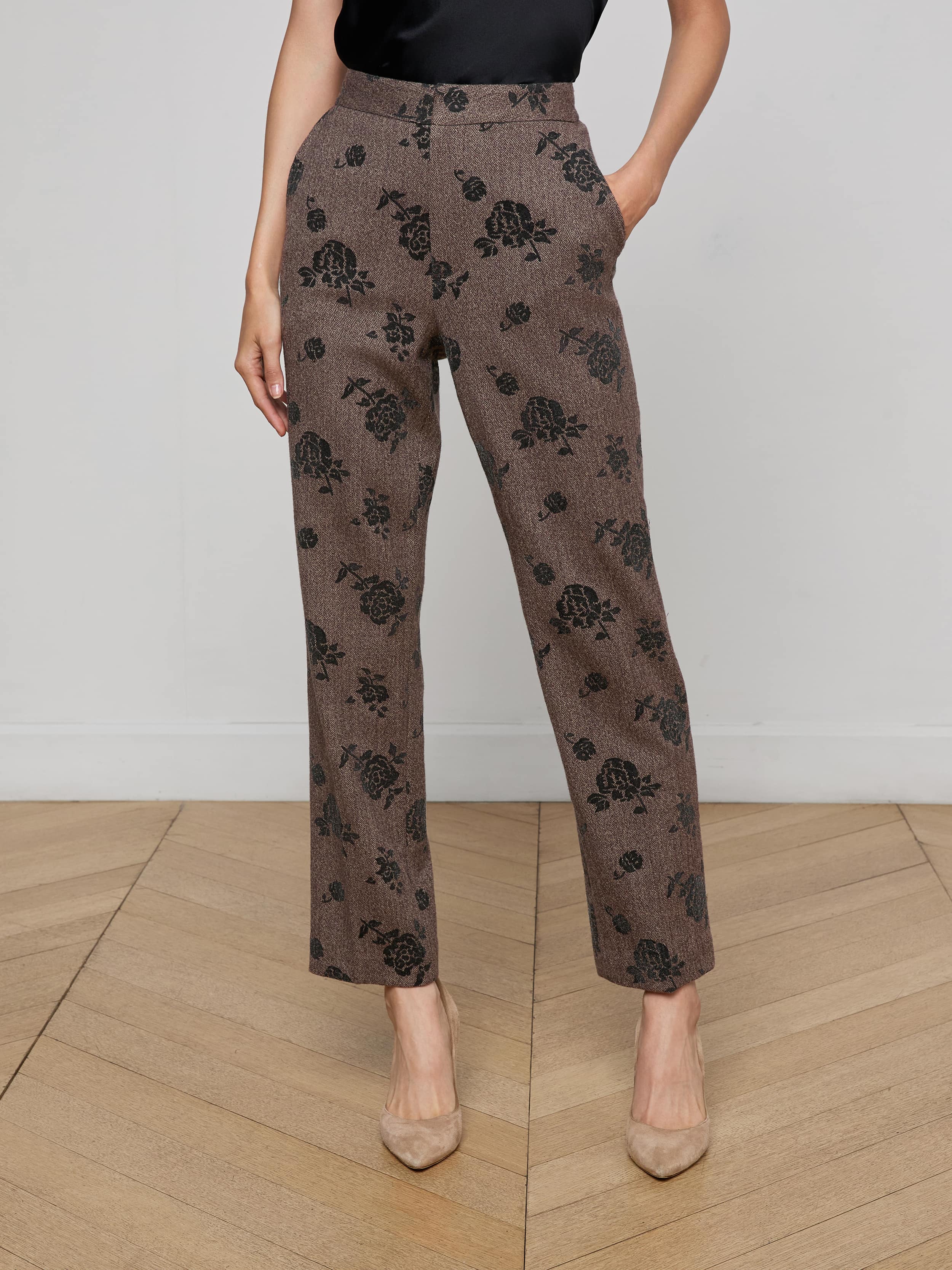 L'AGENCE - Rebel Flocked Trouser - Image 2