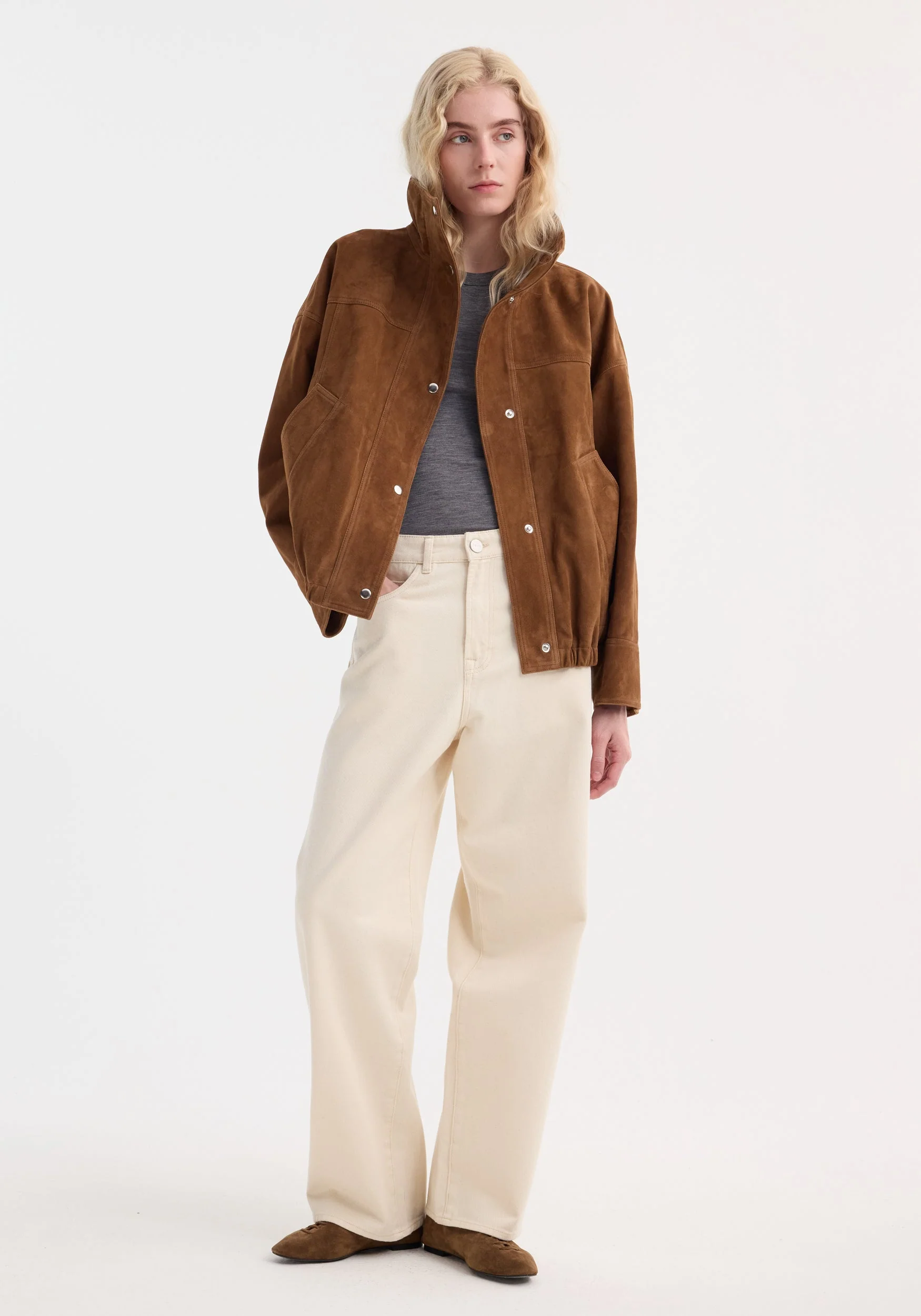 ROHE - Reinvented suede jacket | cognac - Image 4
