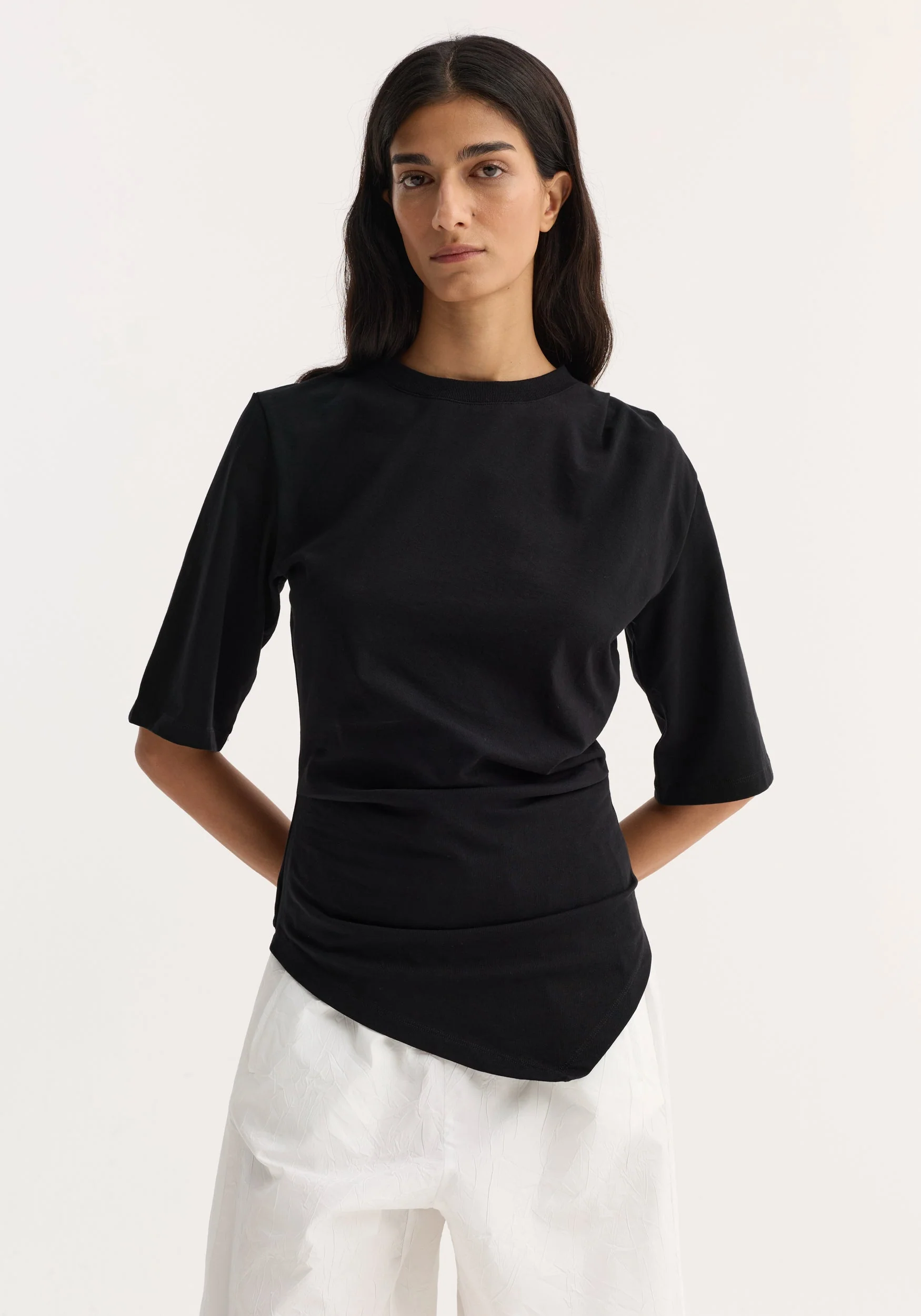 ROHE - Reinvented twisted t - shirt | black - Image 4