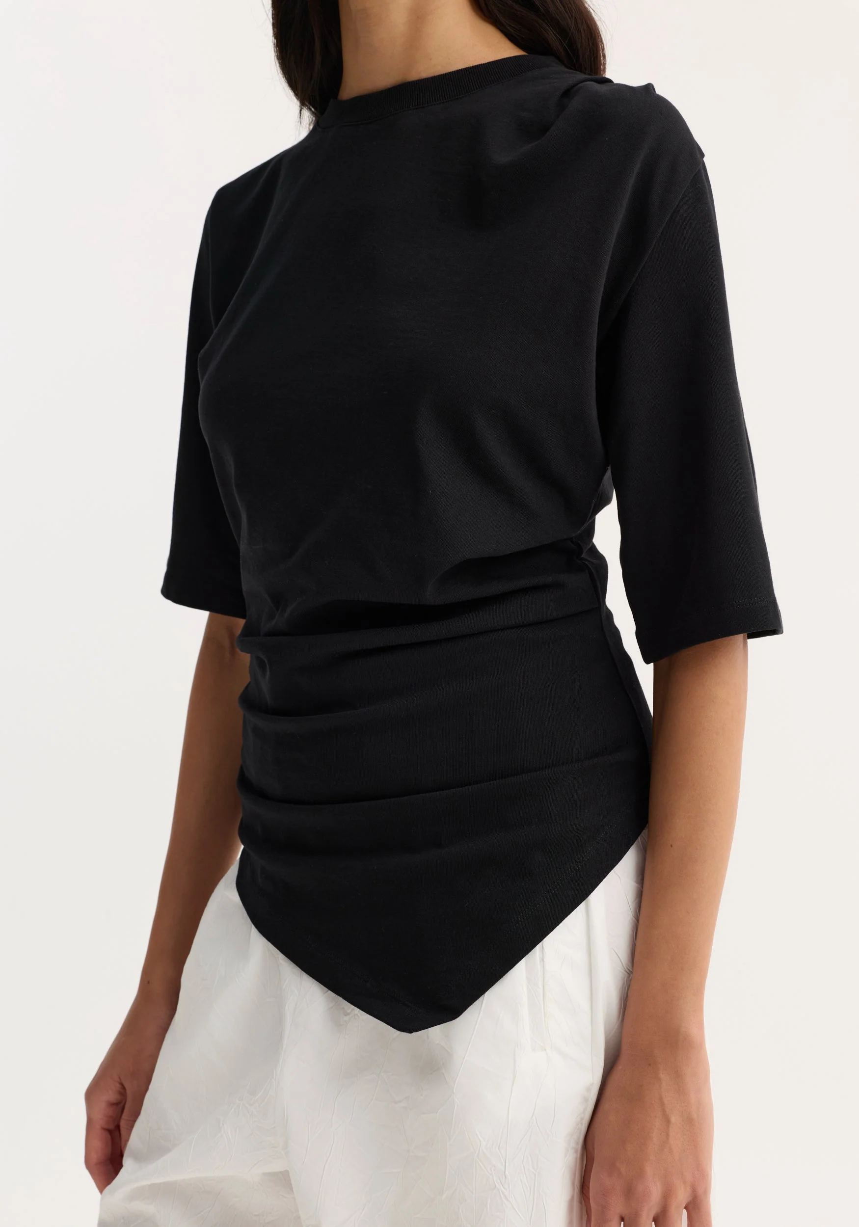 ROHE - Reinvented twisted t - shirt | black - Image 5