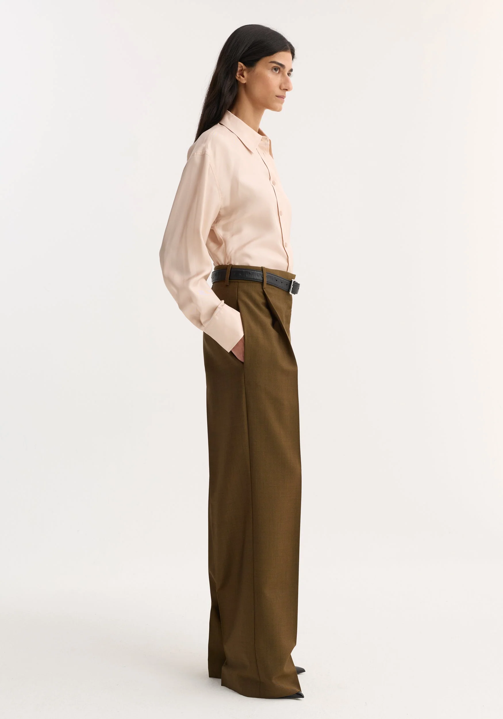 ROHE - Relaxed straight leg trouser | golden brown - Image 3