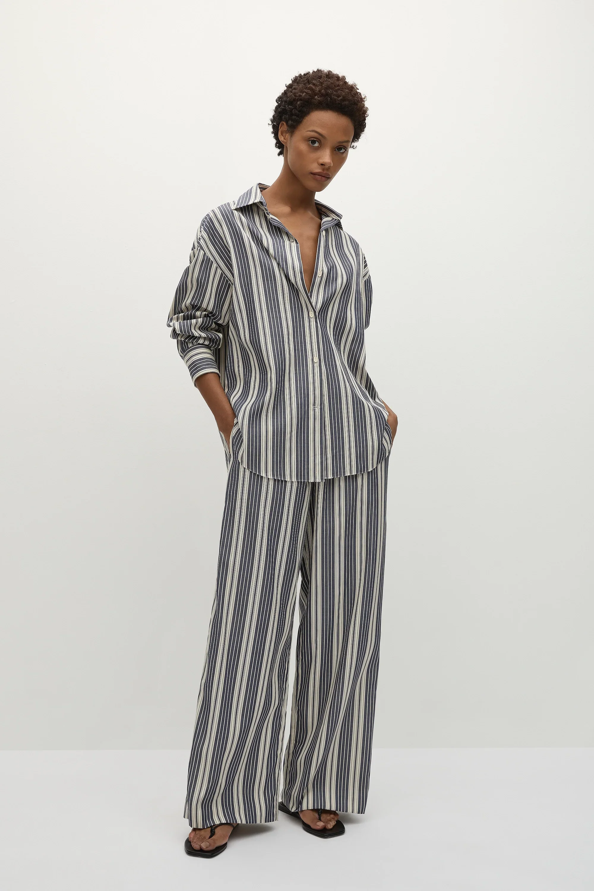 Faithfull - Rena Pant Antique Navy Stripe - Final Sale