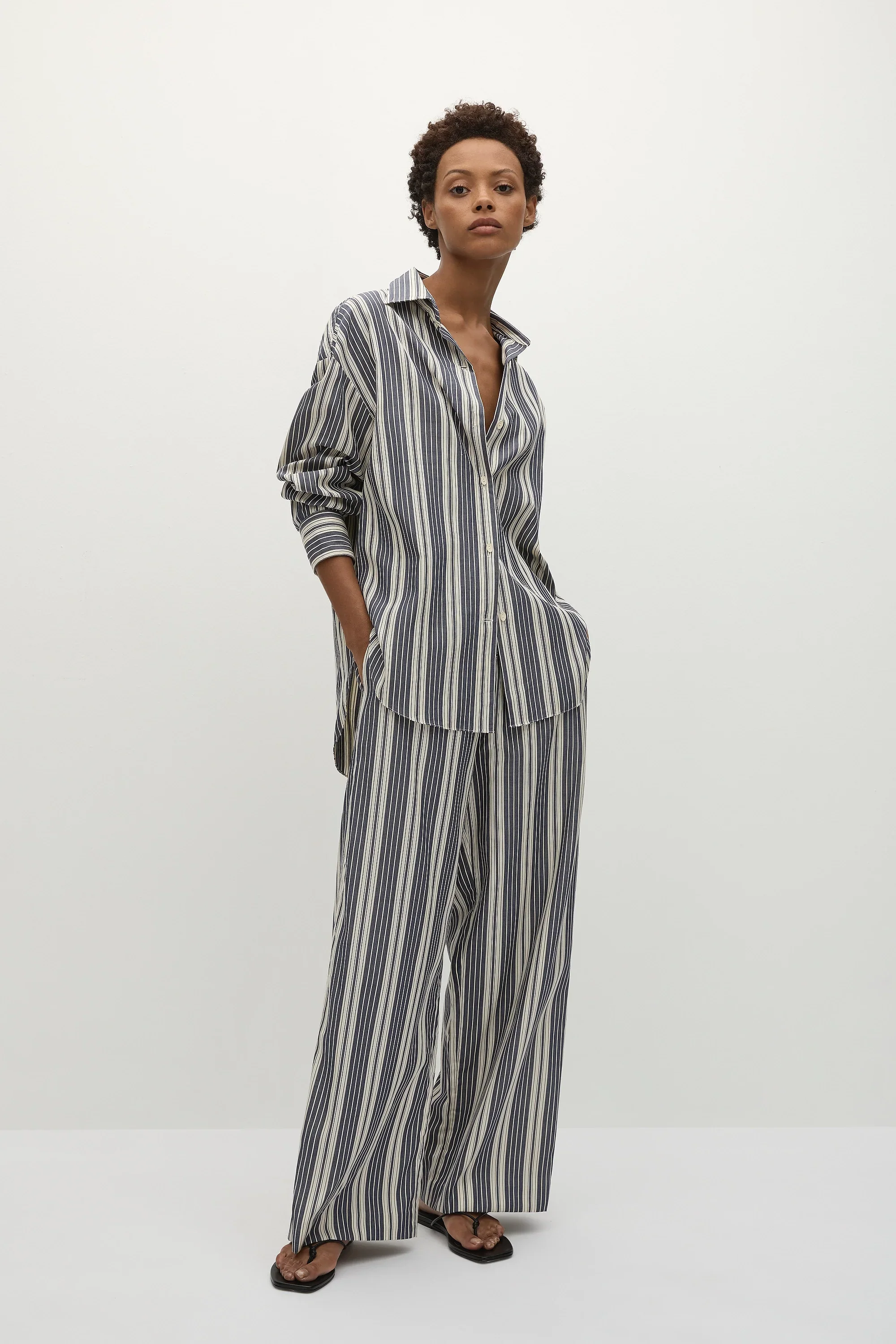Faithfull - Rena Pant Antique Navy Stripe - Final Sale - Image 3