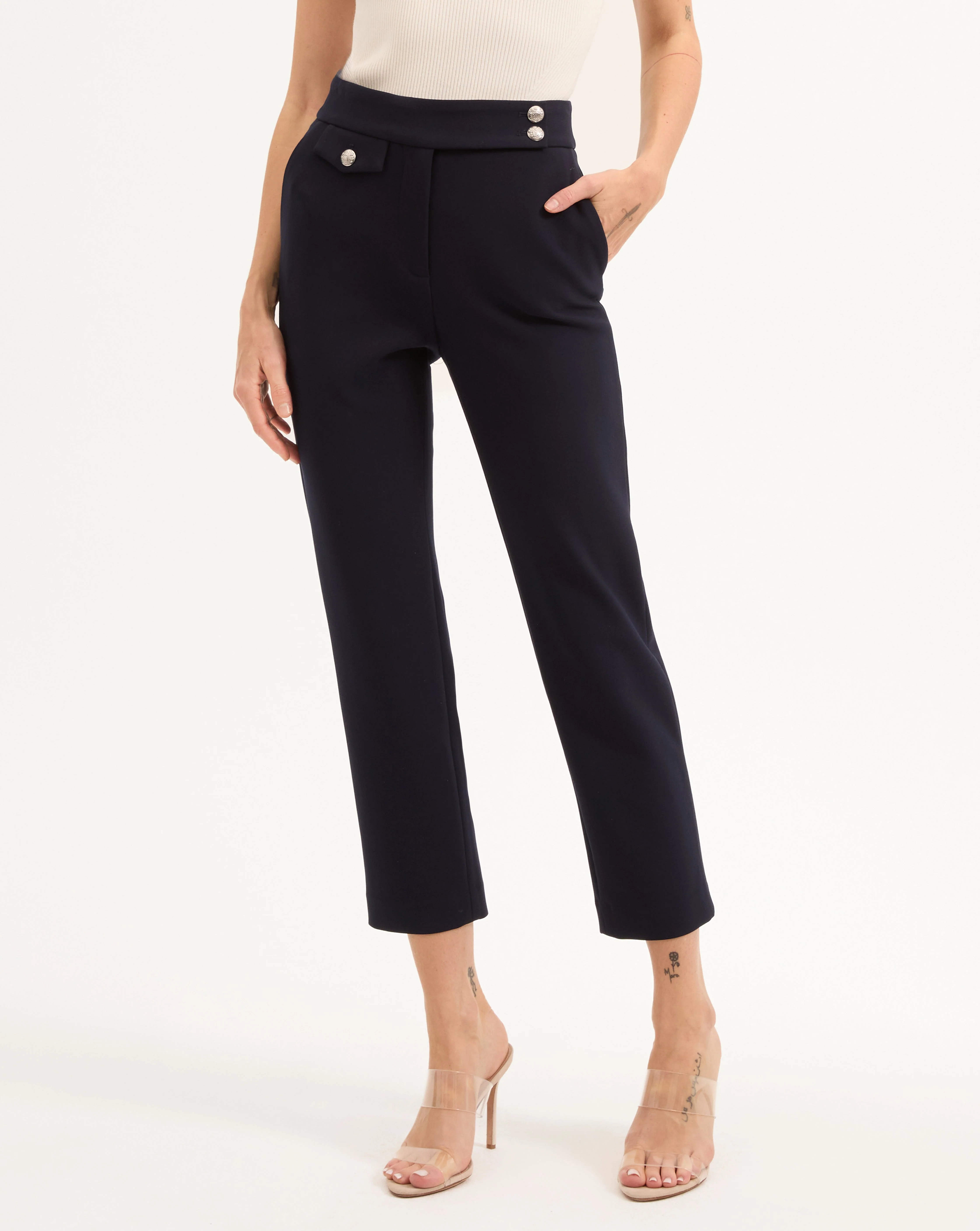 Veronica Beard - Renzo Crest Button Pant - Image 2
