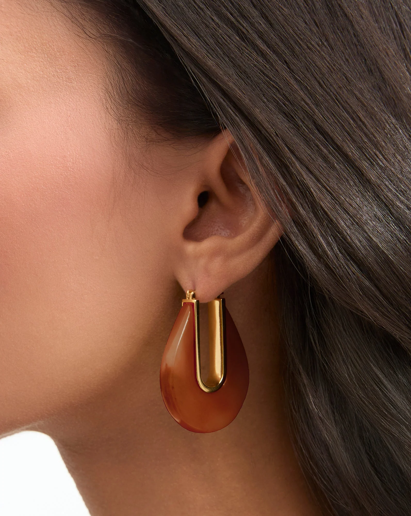Veronica Beard - Resin Drop Hoop Earrings - Image 2