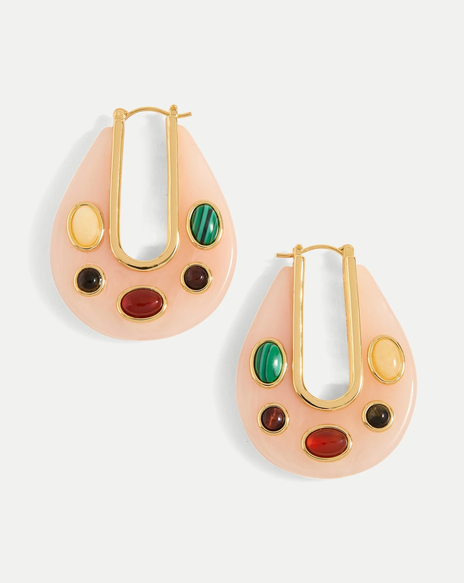 Veronica Beard - Resin Embellished Drop Hoop