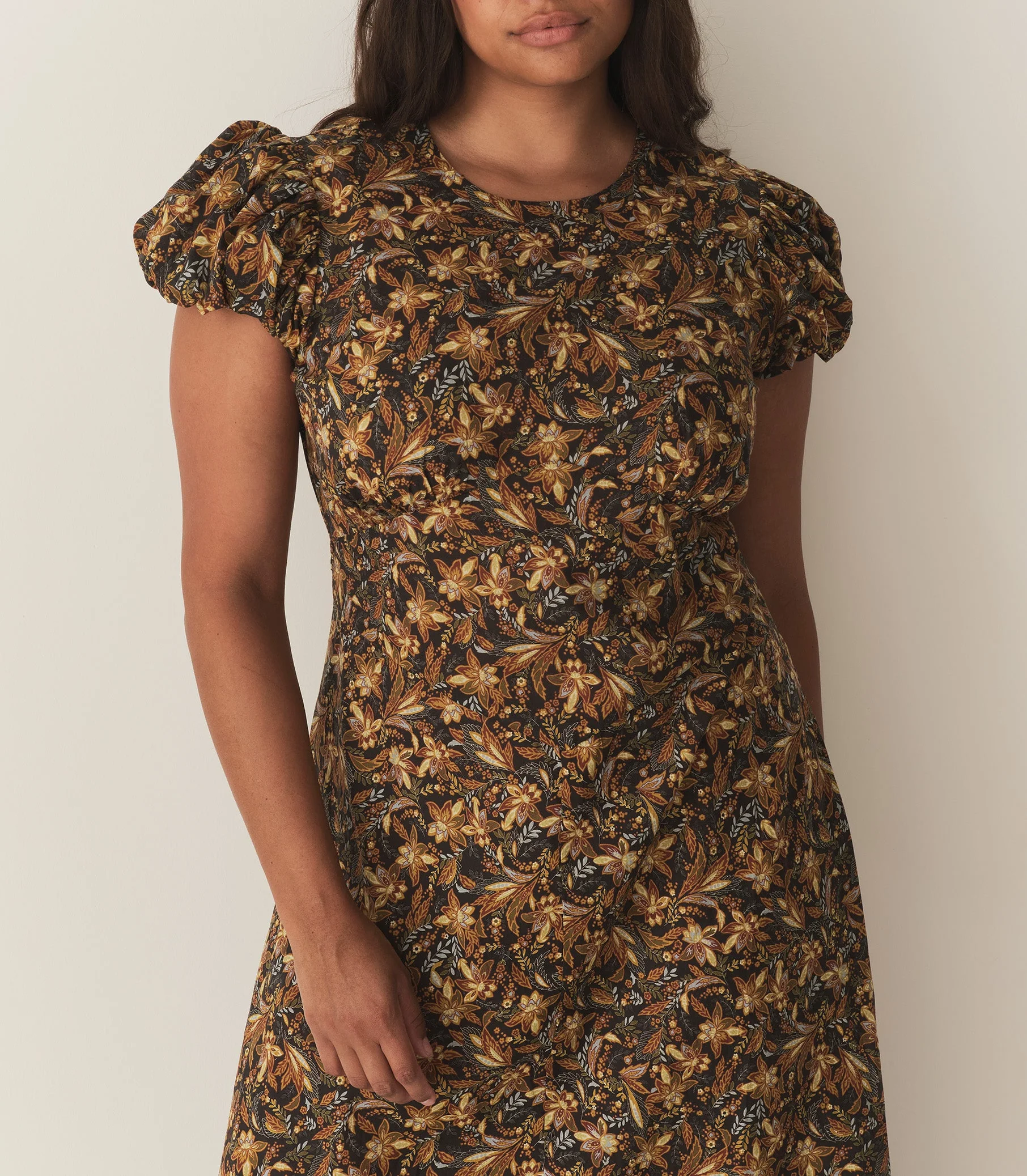 DÔEN - RHODIA DRESS -- NOIR NARCISSUS FLORAL - Image 2