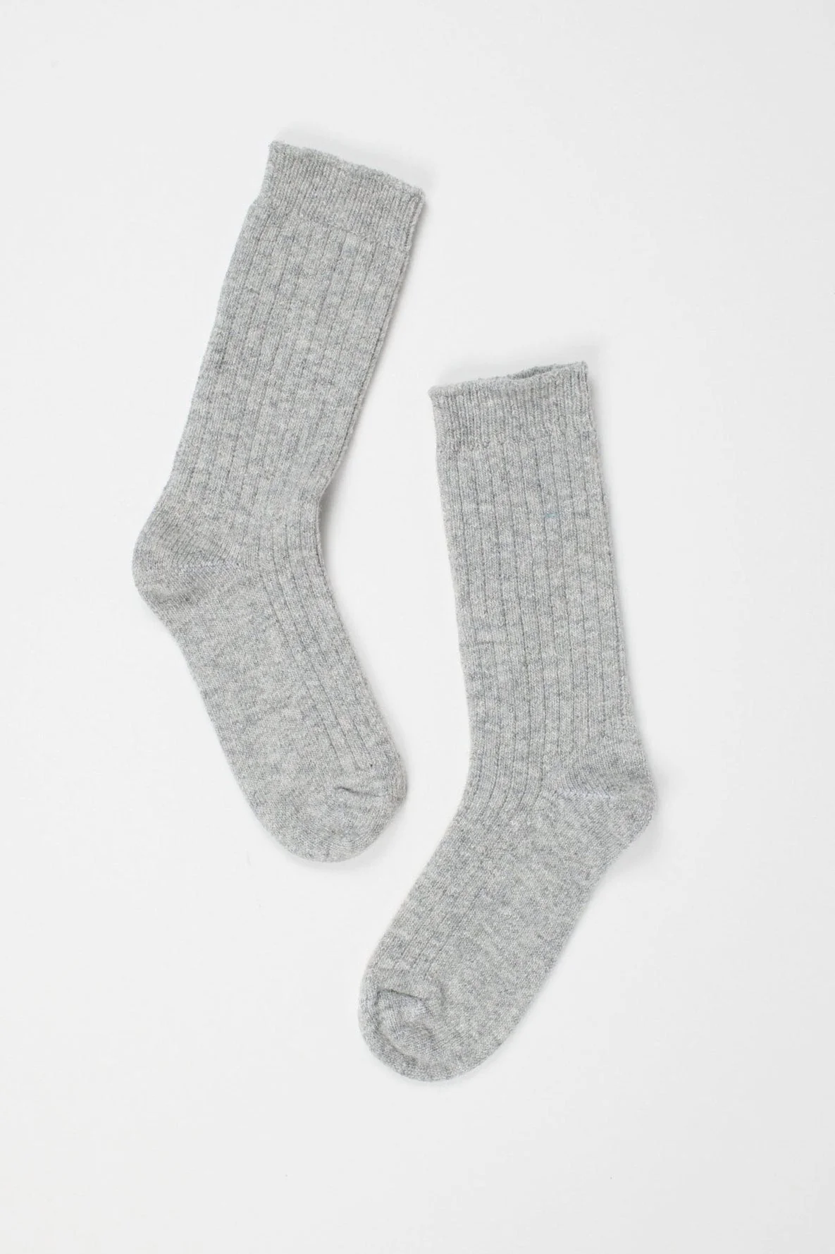 Jamie Haller - Ribbed Crew Socks in Light Heather - Image 2