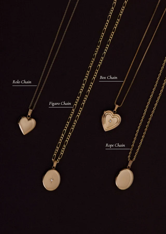 Kinn - Ribbed Maison Heart Locket Necklace Diamond - Image 9