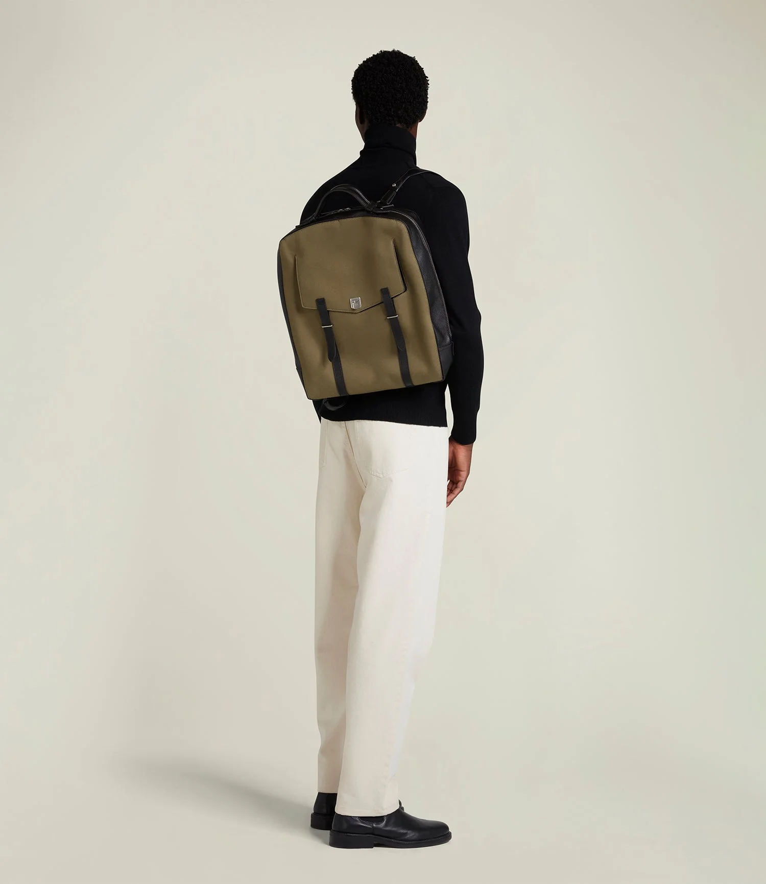 Metier - Rider Backpack Military Twill Khaki with Cacao - Image 5