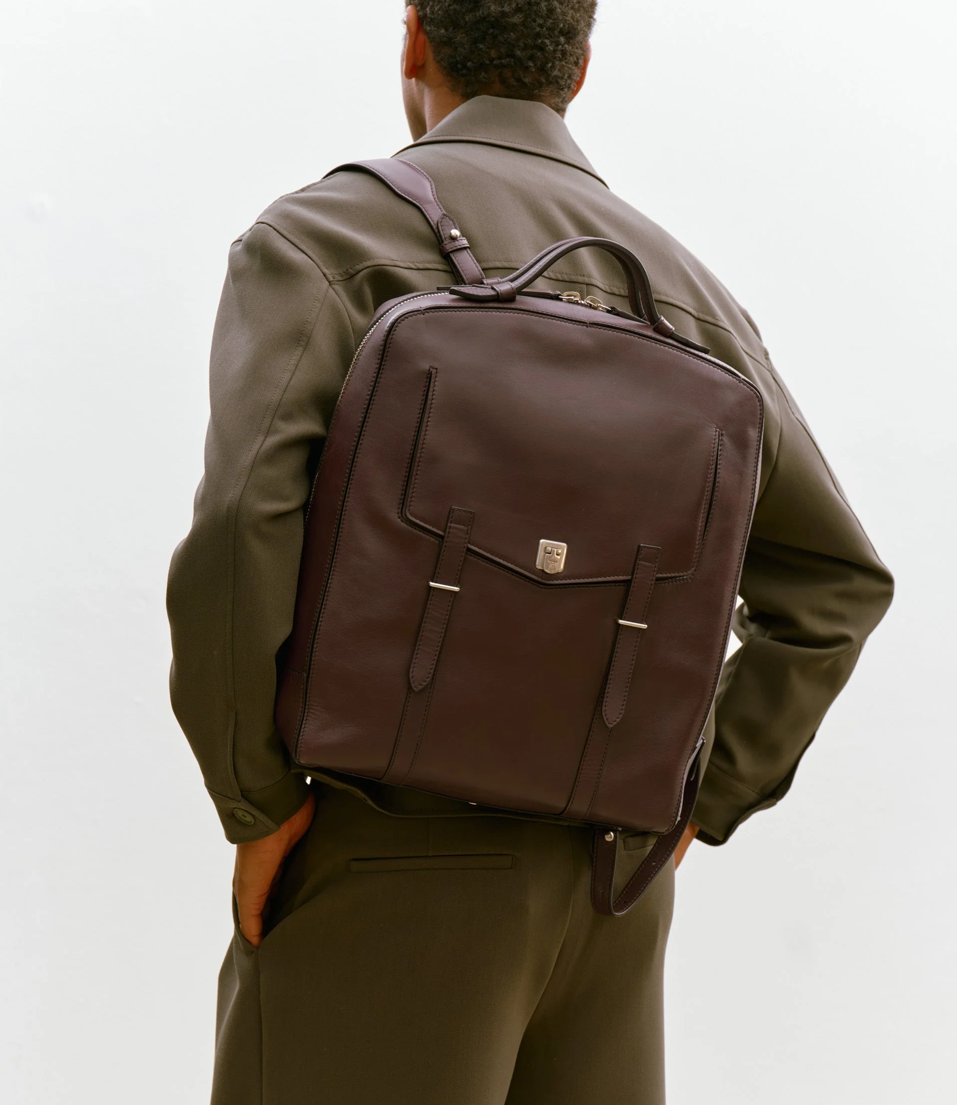 Metier - Rider Backpack Rodeo Calfskin Maduro Brown - Image 2