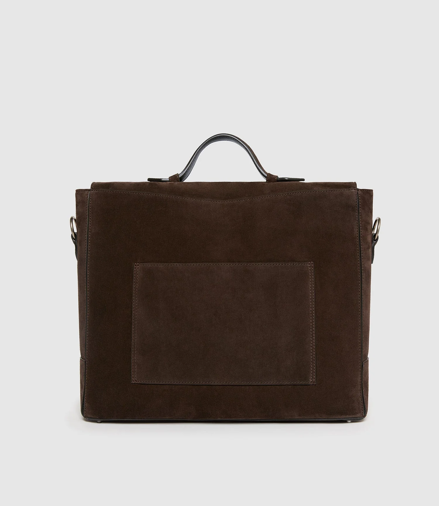 Metier - Rider Briefcase Suede Chocolate - Image 5
