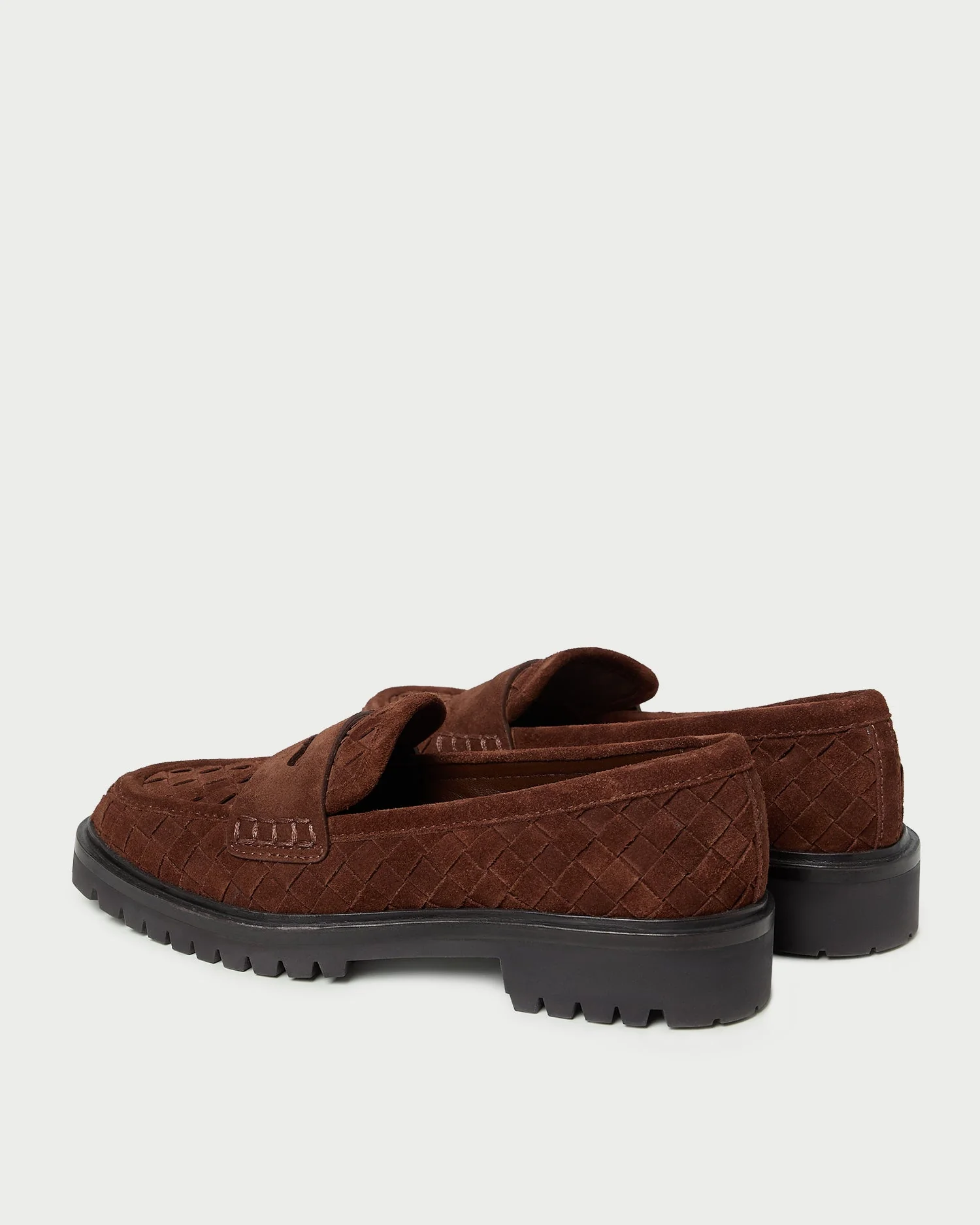 Loeffler Randall - Rina Espresso Woven Suede Loafer - Image 5
