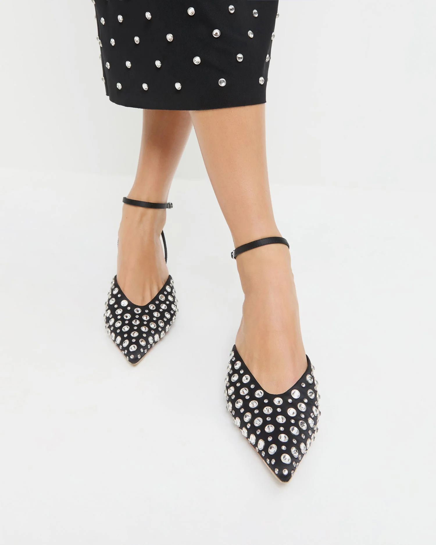 Loeffler Randall - Rio Black/Crystal Kitten Heel - Image 2