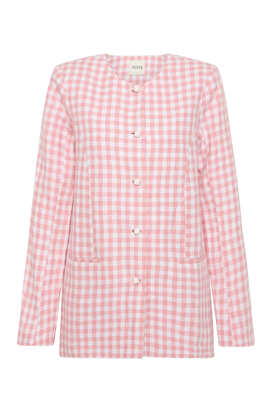 Posse - RIO SHIFT JACKET - PINK GINGHAM - Image 11
