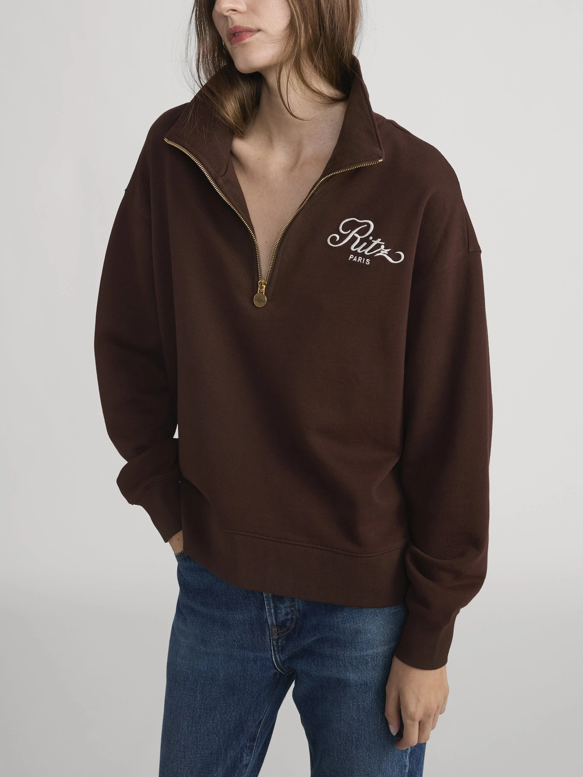 FRAME - Ritz Half Zip Polo - Image 5