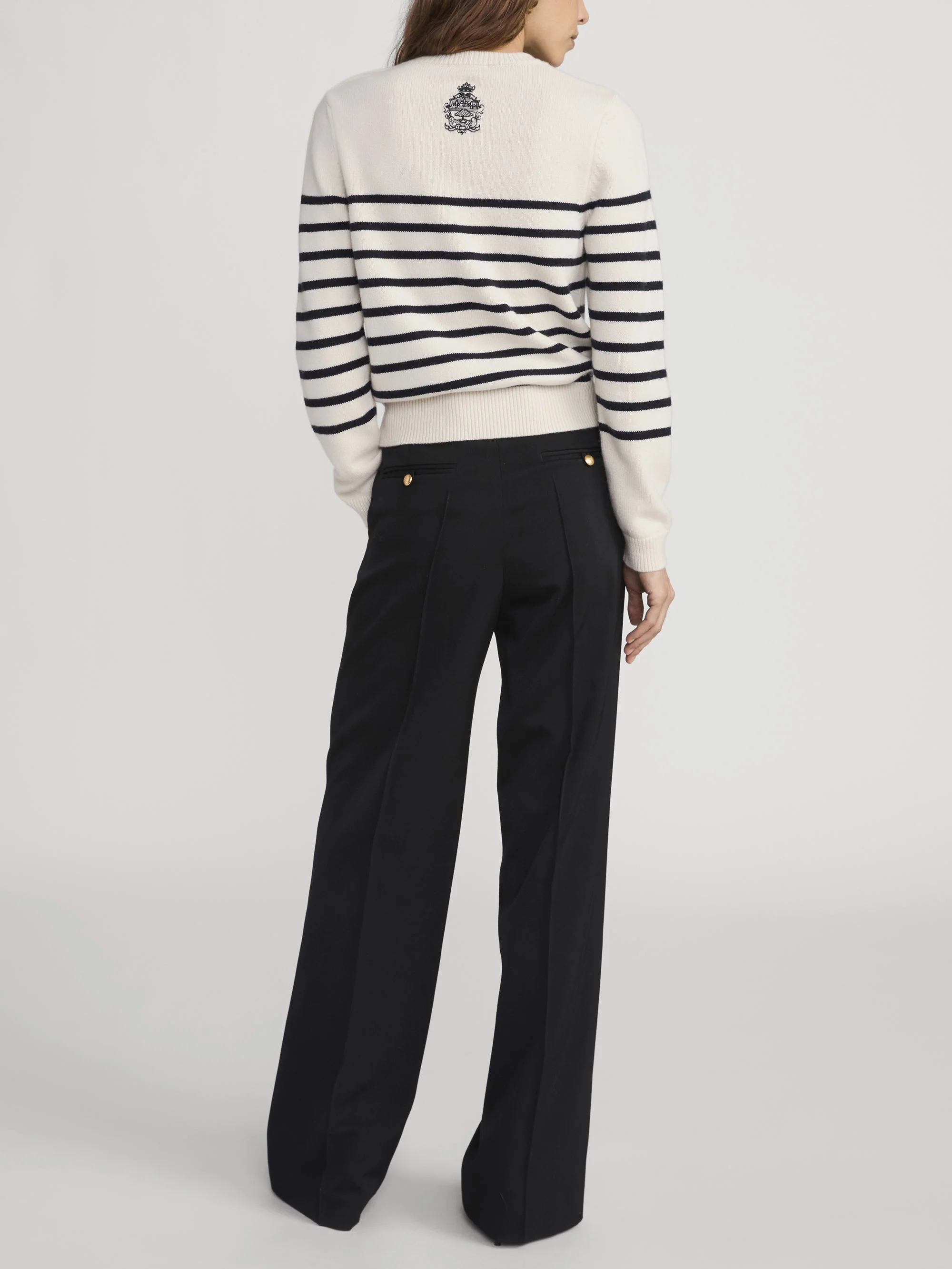 FRAME - Ritz Sequined Striped Sweater - Image 7
