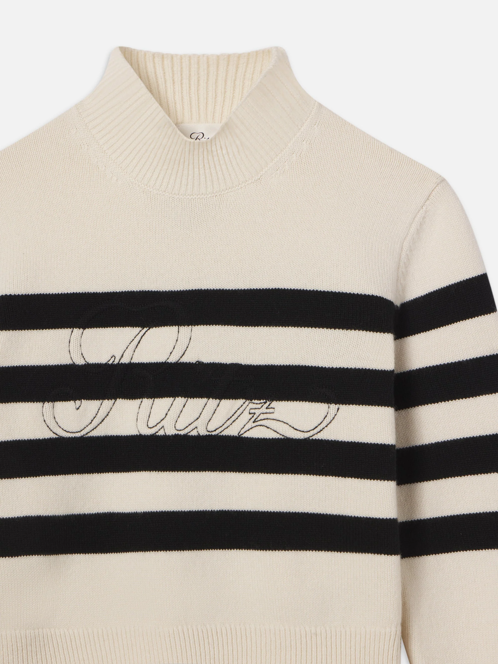 FRAME - Ritz Striped Cashmere Turtleneck Sweater - Image 9