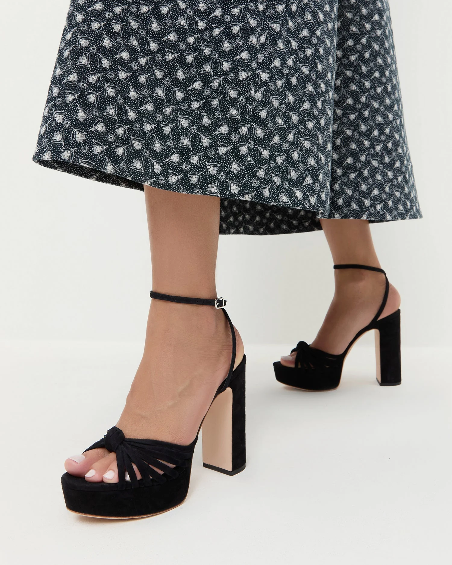 Loeffler Randall - Rivka Black Suede Platform Sandal - Image 2