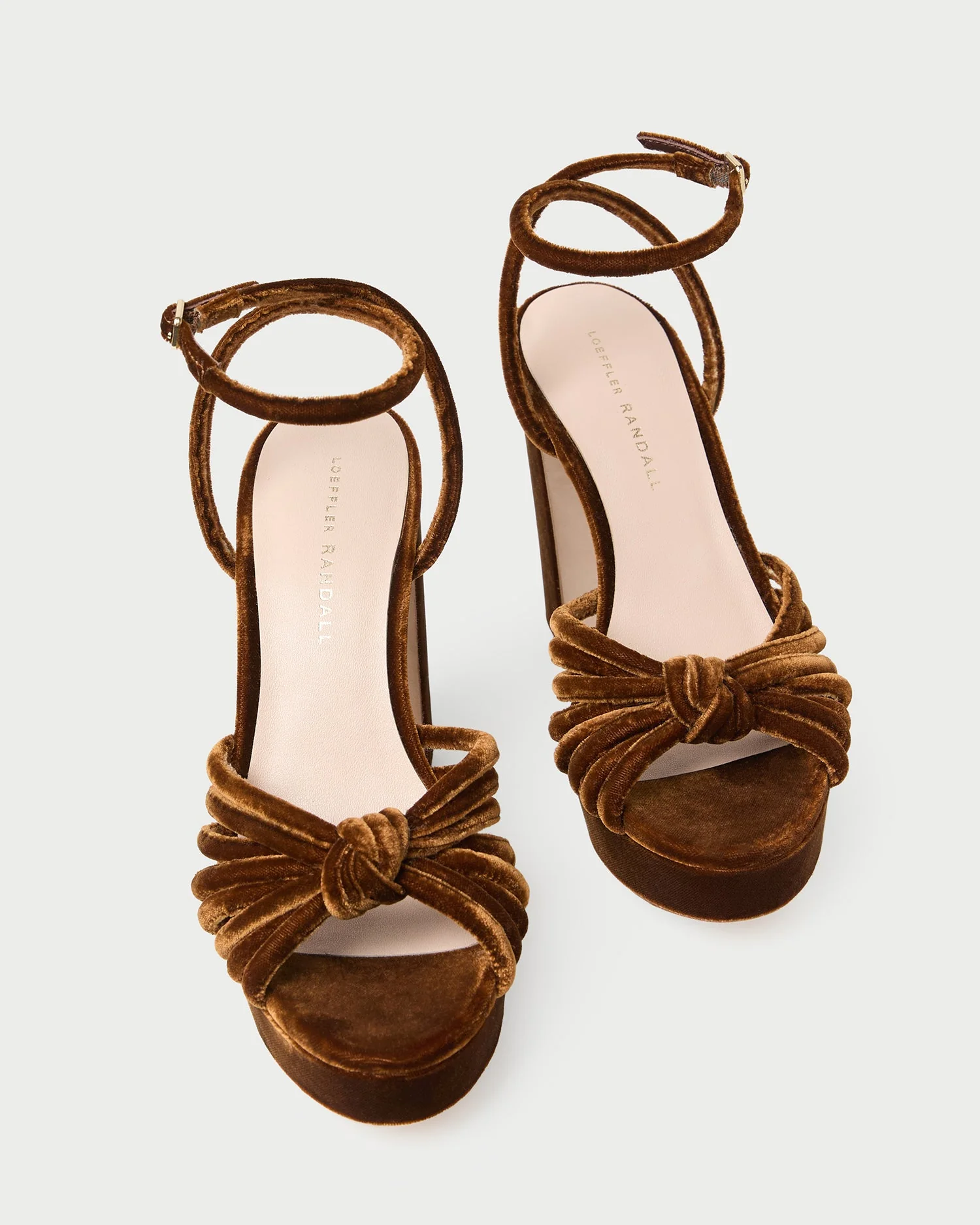 Loeffler Randall - Rivka Brown Velvet Platform Sandal - Image 4