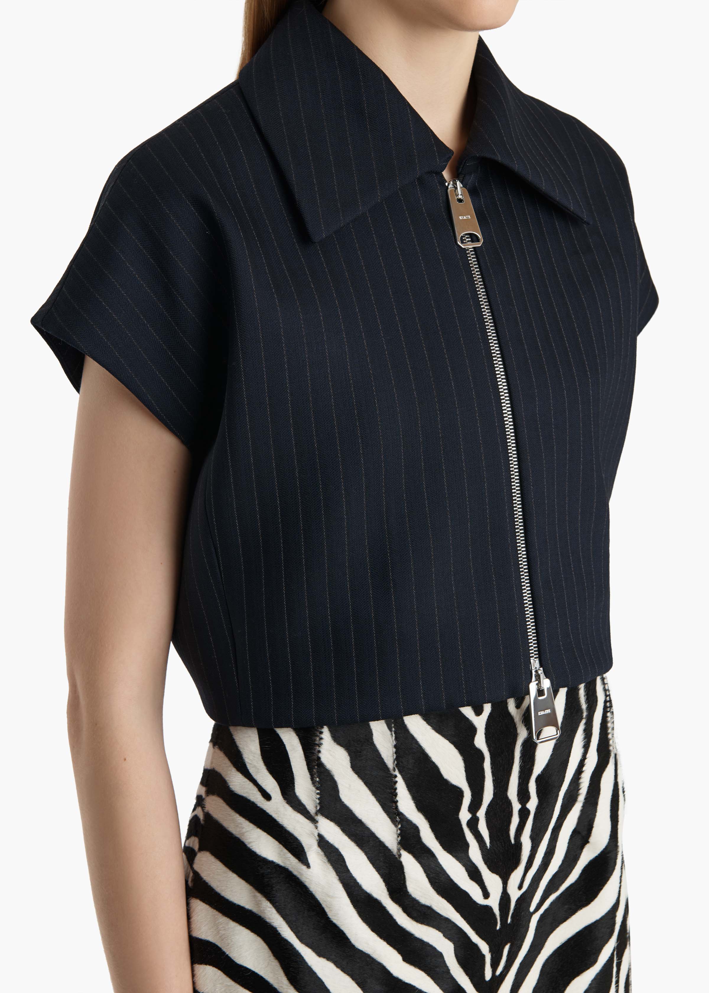 Khaite - Robin Top in Navy and White Stripe - Image 12