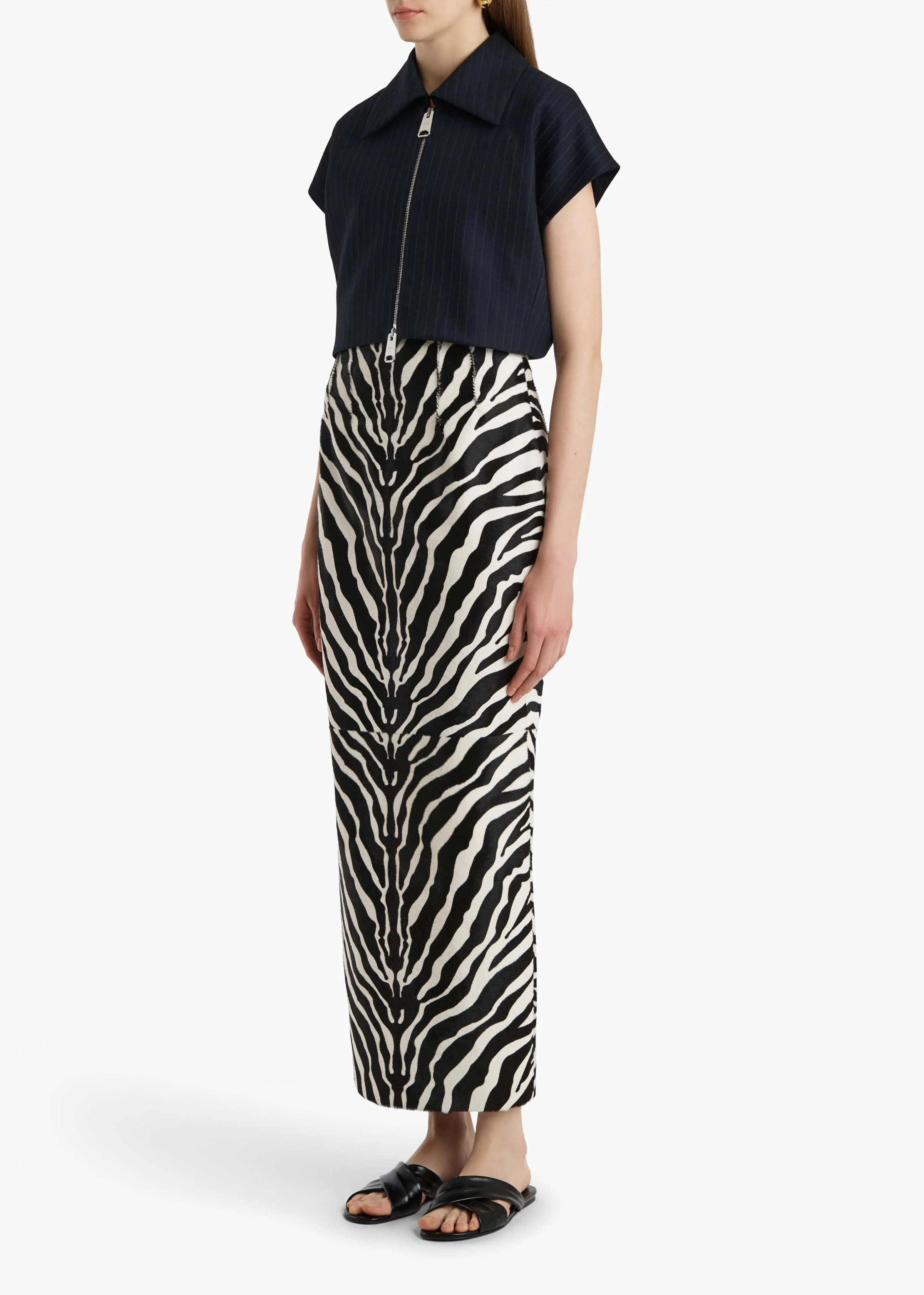Khaite - Robin Top in Navy and White Stripe - Image 2