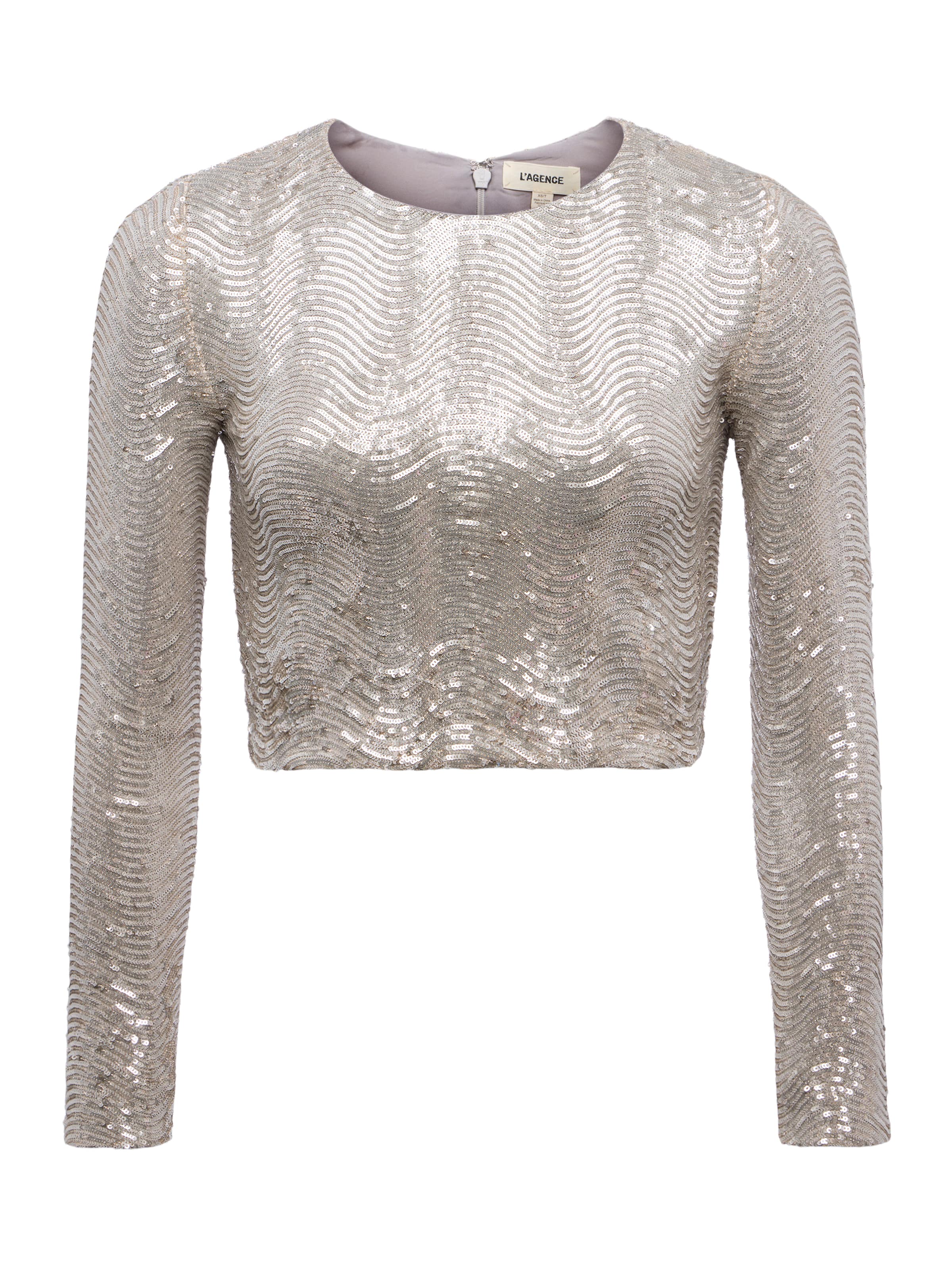 L'AGENCE - Rogan Sequin Cropped Top - Image 6