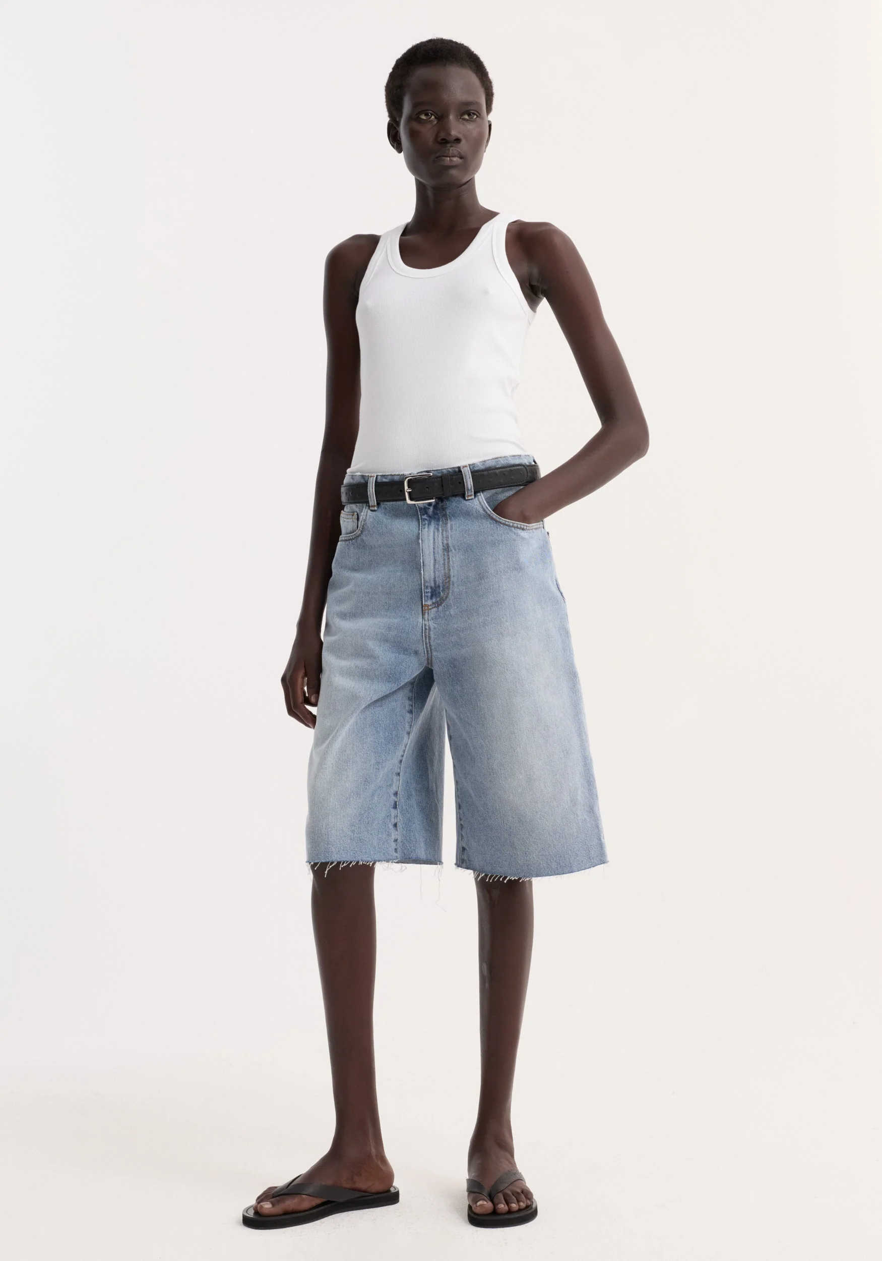 ROHE - Baggy fit denim shorts | classic blue