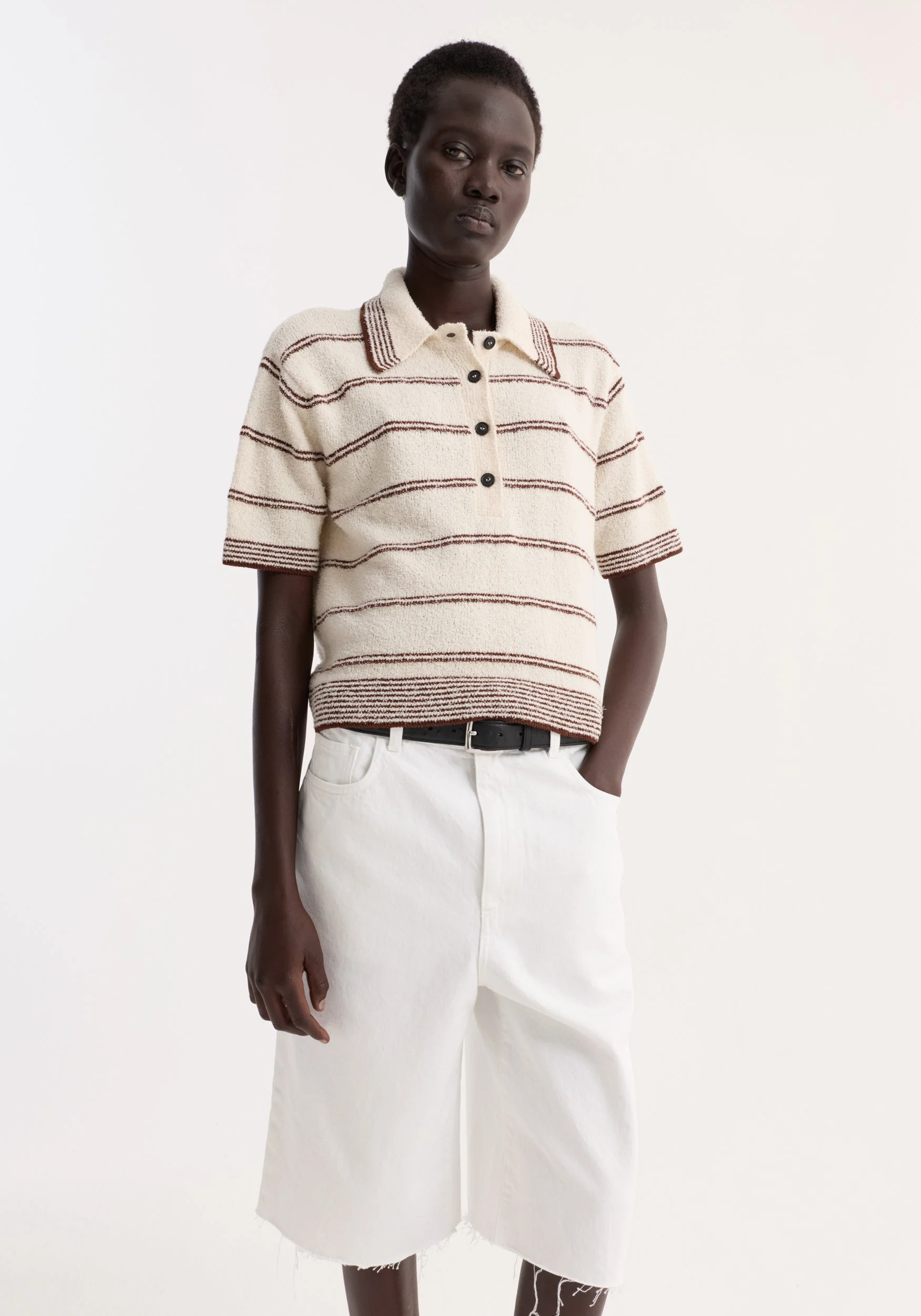 ROHE - Baggy fit denim shorts | optic white - Image 2