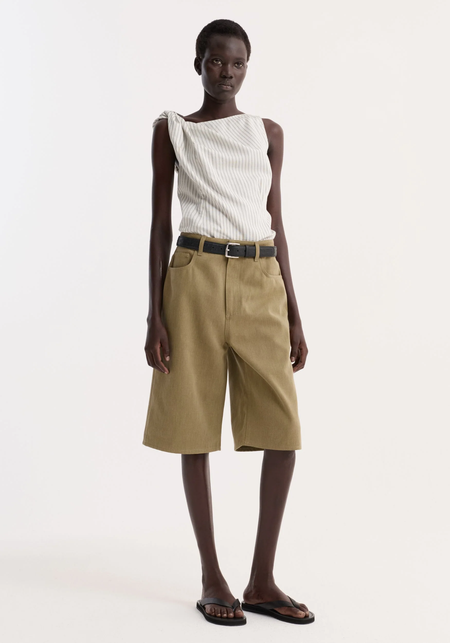 ROHE - Baggy fit denim shorts | sage