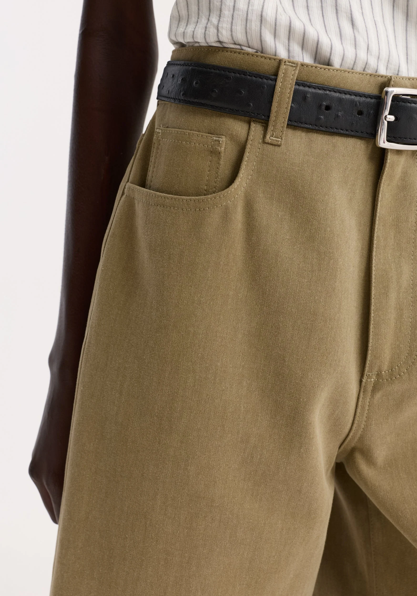 ROHE - Baggy fit denim shorts | sage - Image 3
