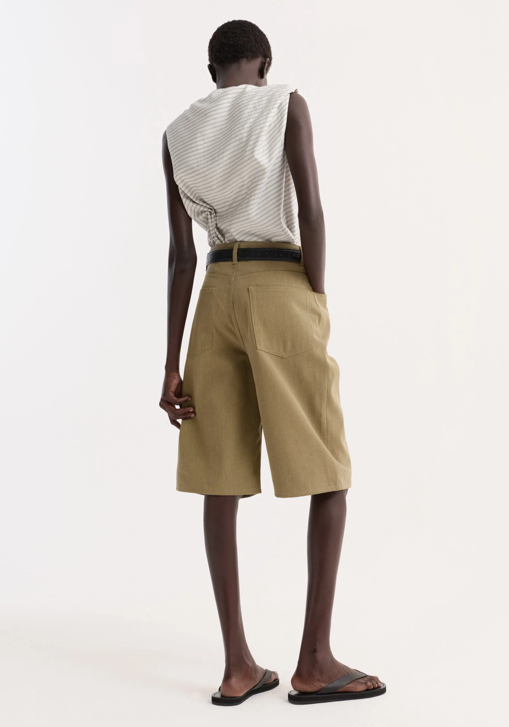 ROHE - Baggy fit denim shorts | sage - Image 5