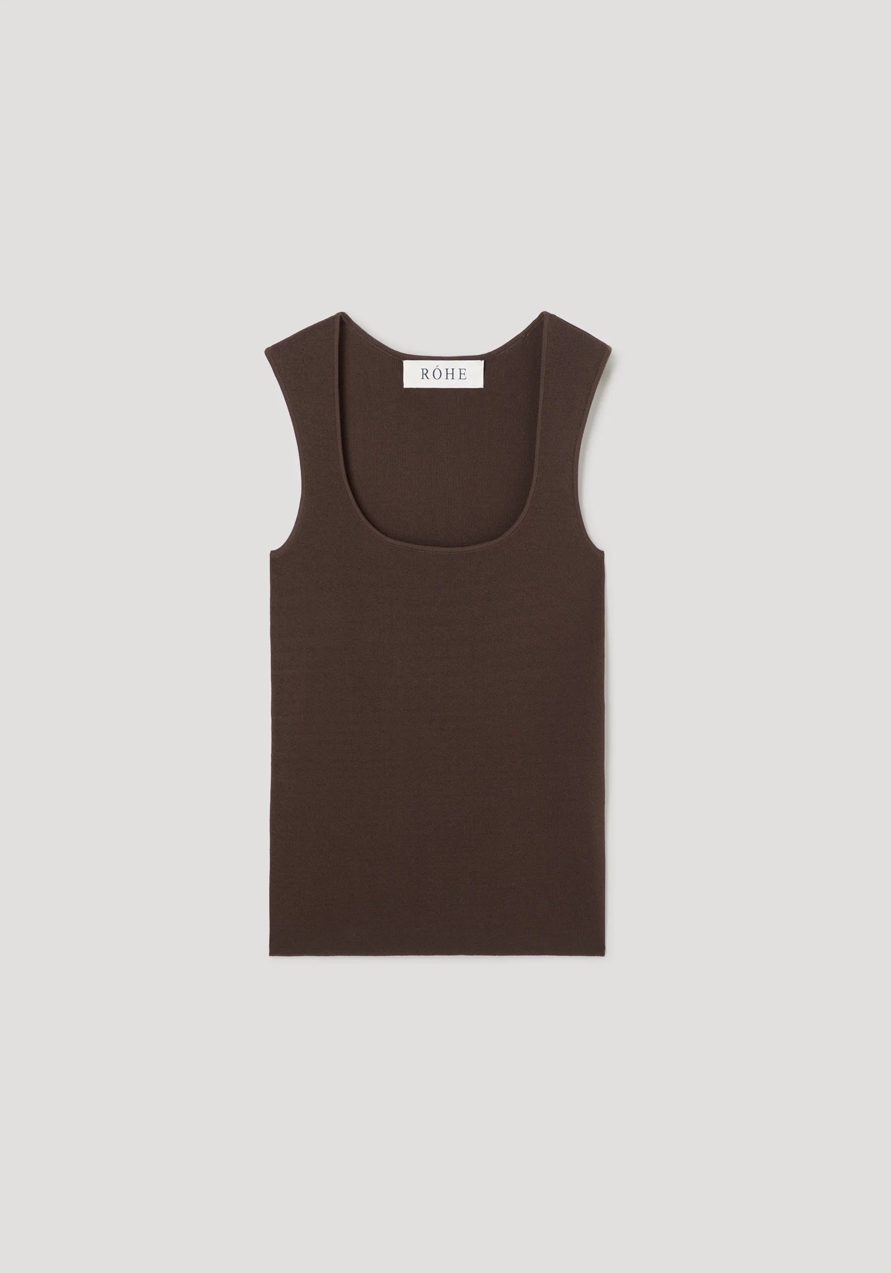 ROHE - Bustier shaped knitted top | dark chocolate - Image 6