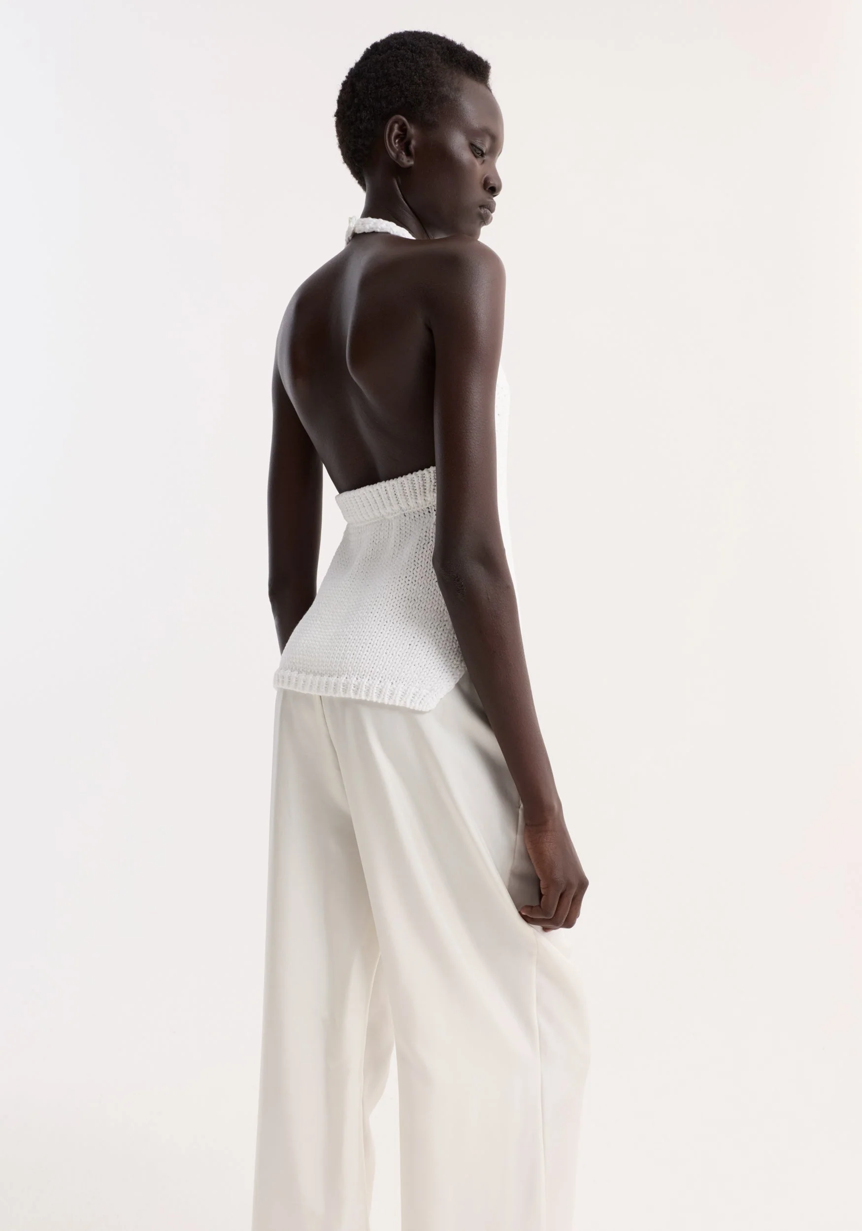 ROHE - Chunky knit halter top | optic white - Image 2
