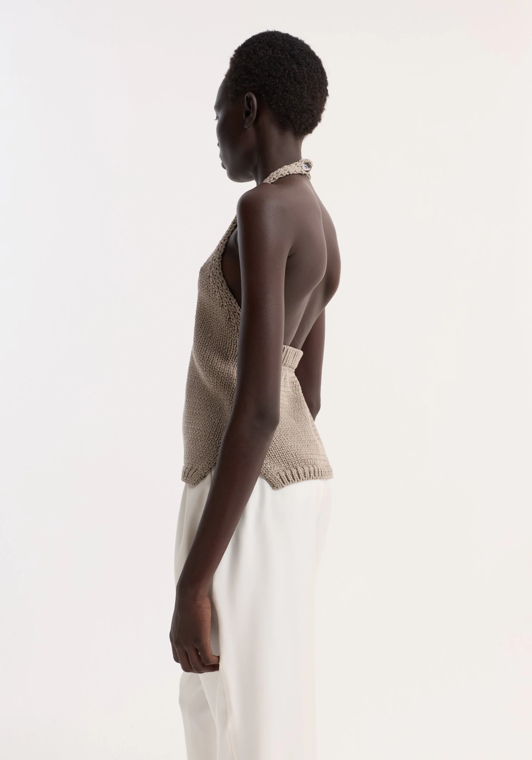 ROHE - Chunky knit halter top | stone - Image 3
