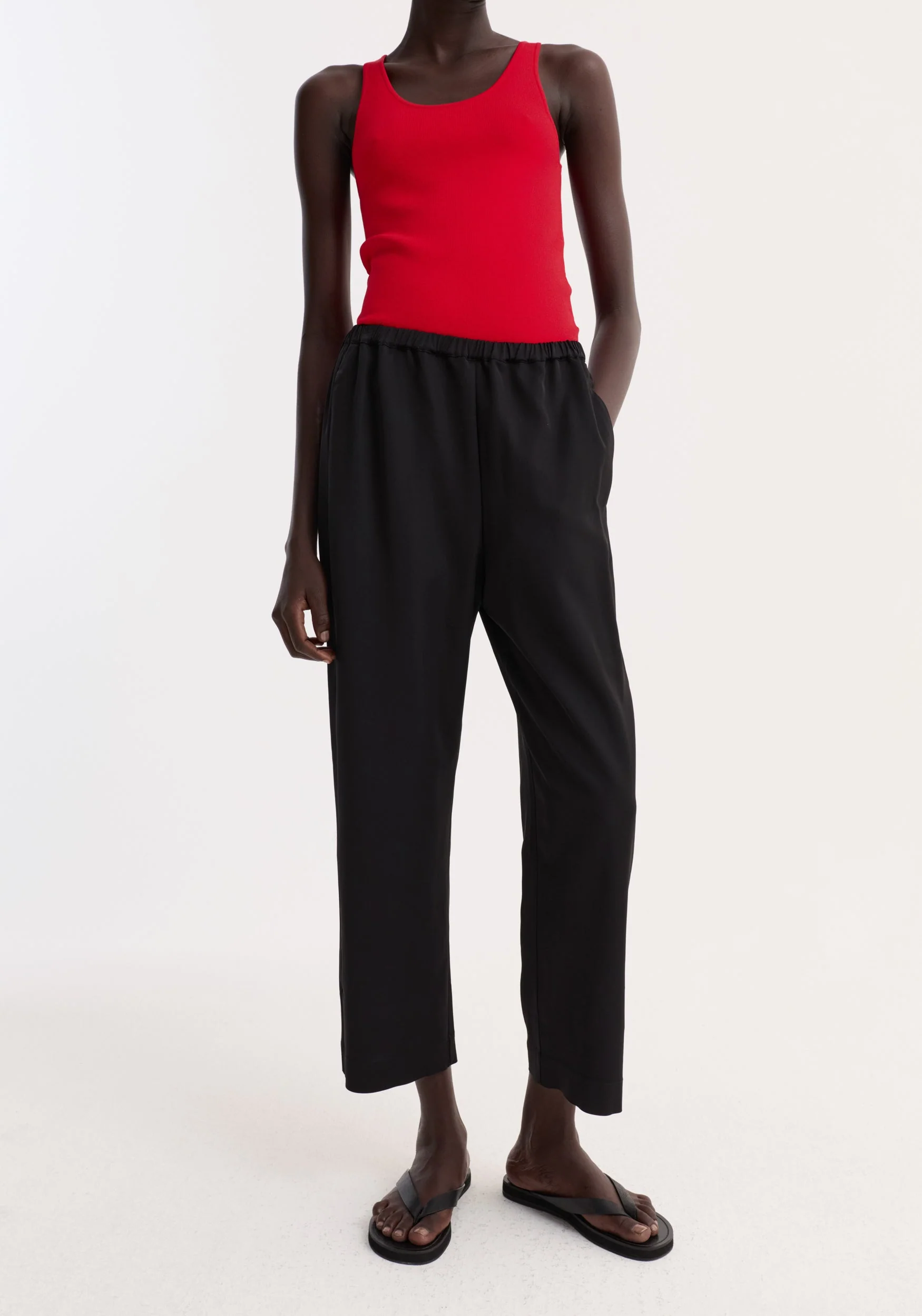 ROHE - Cropped wide leg trousers | black - Image 2
