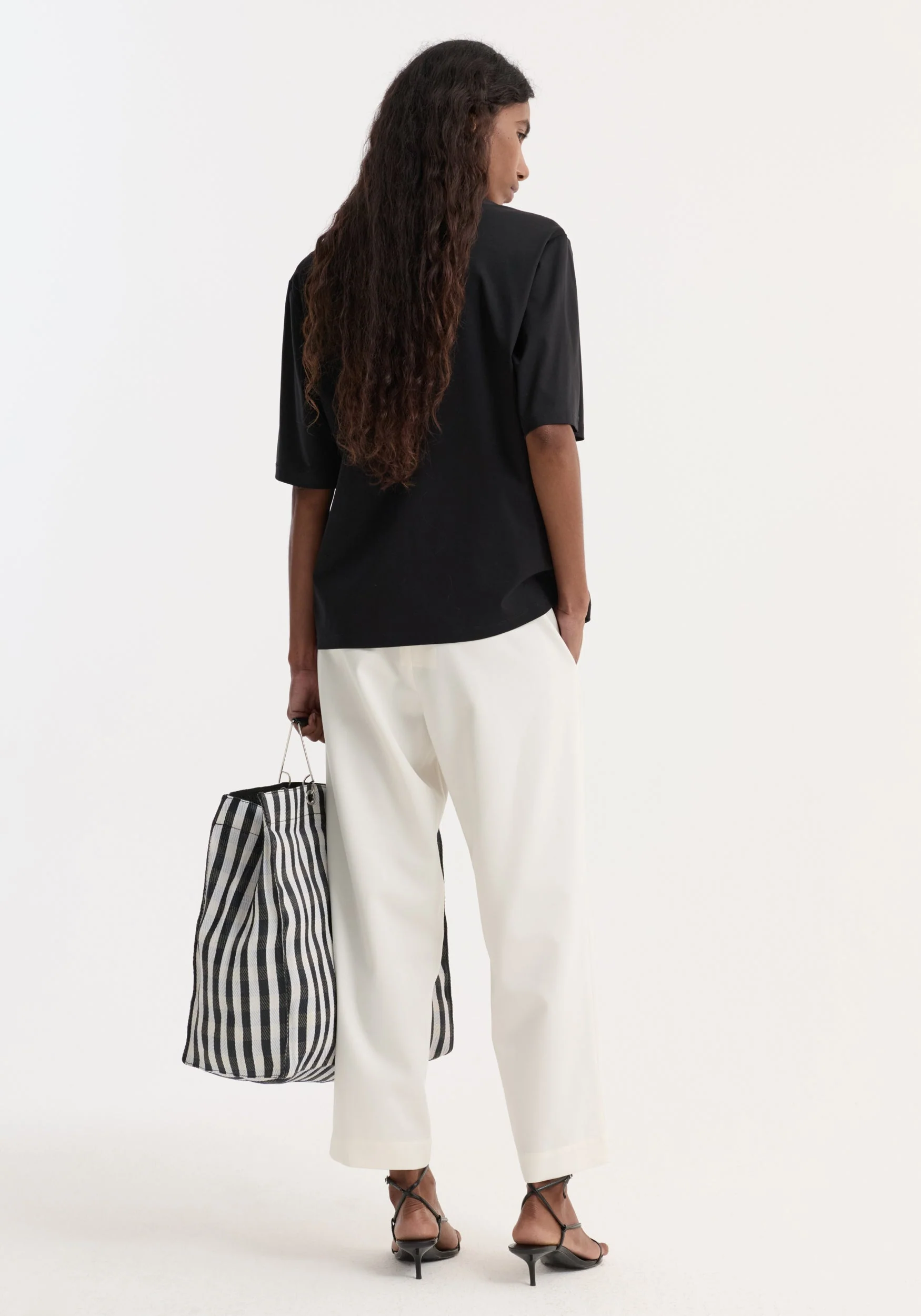 ROHE - Cropped wide leg trousers | off white - Image 4