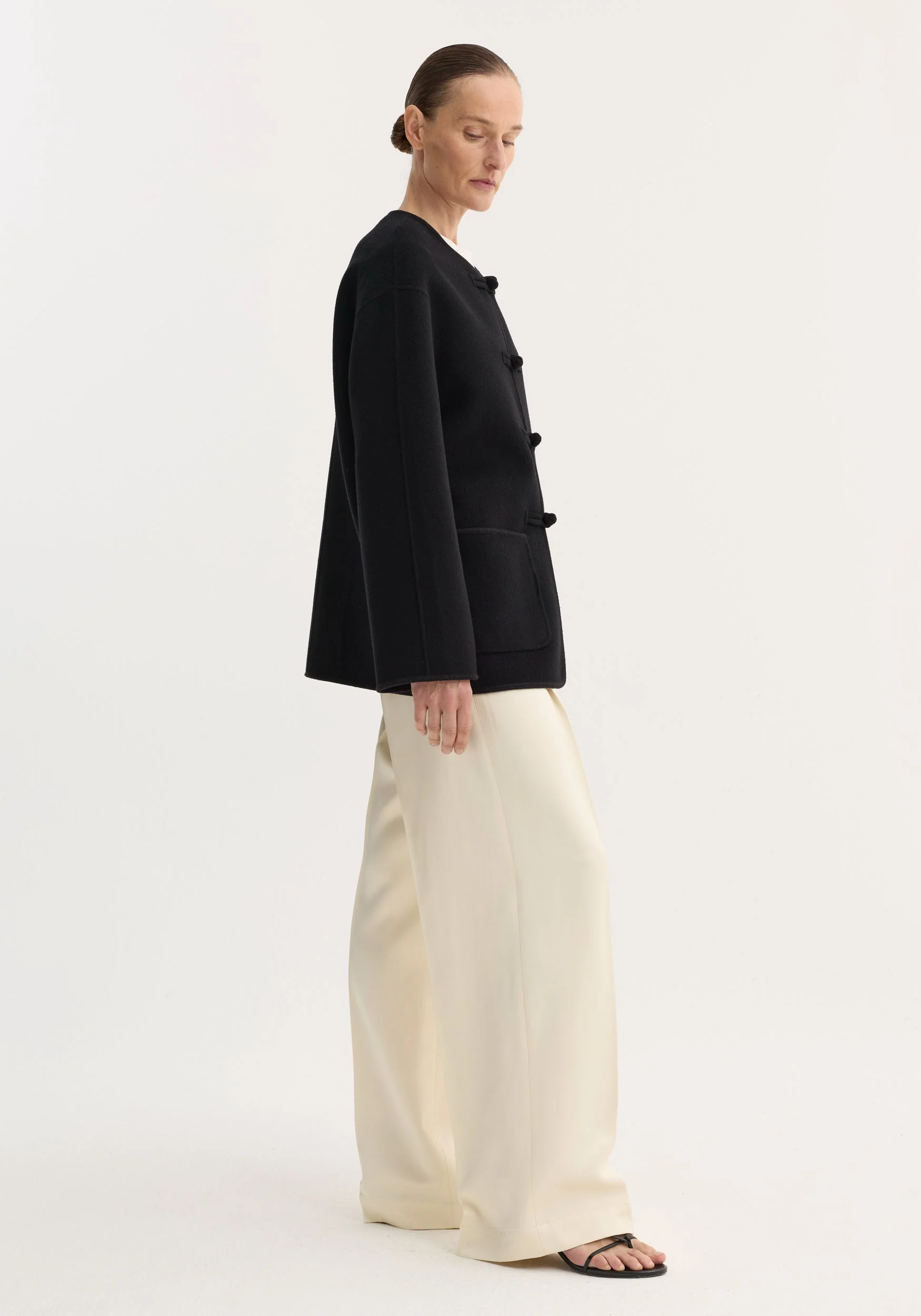 ROHE - Double - faced wool pankou jacket | black - Image 2