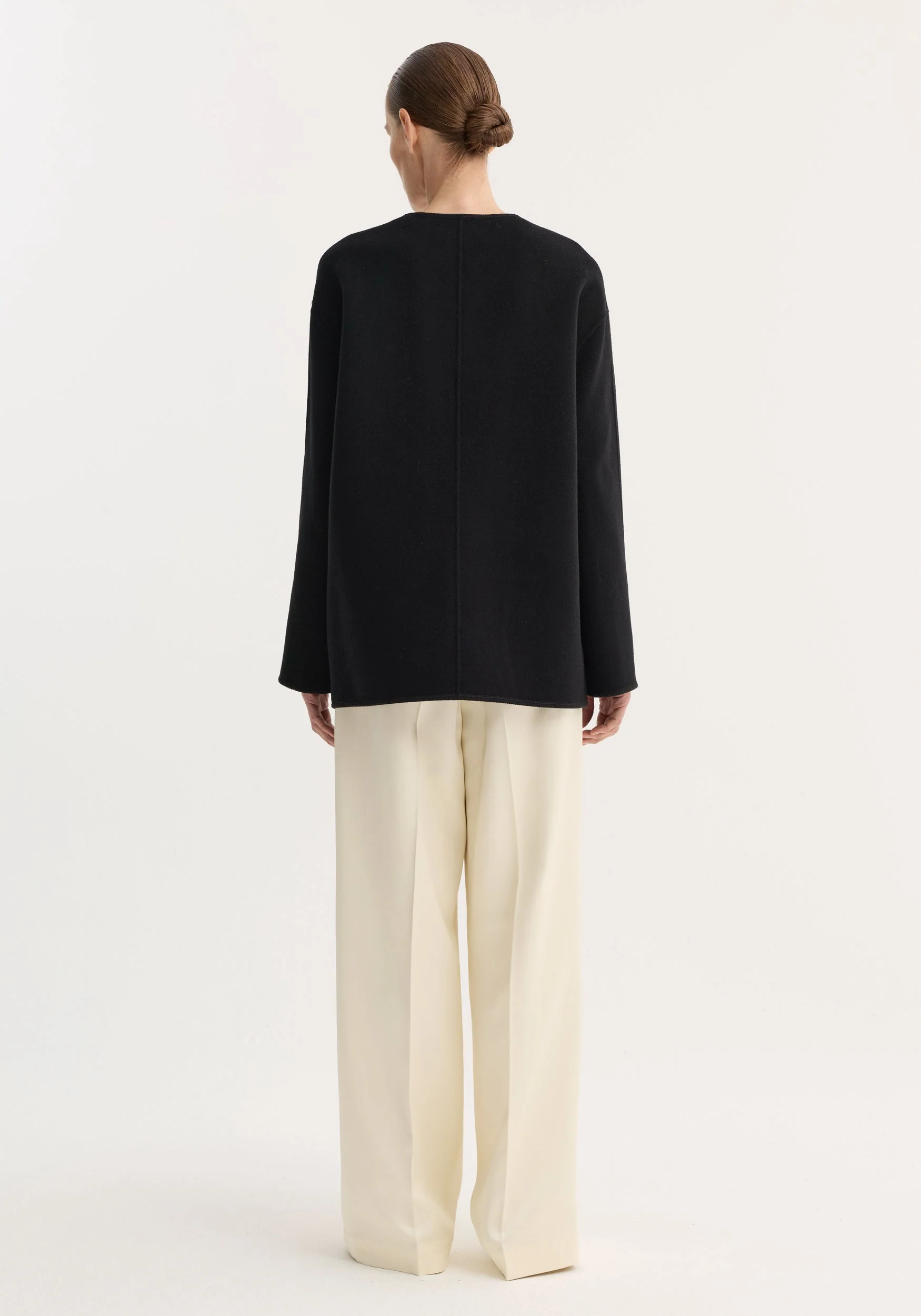 ROHE - Double - faced wool pankou jacket | black - Image 3