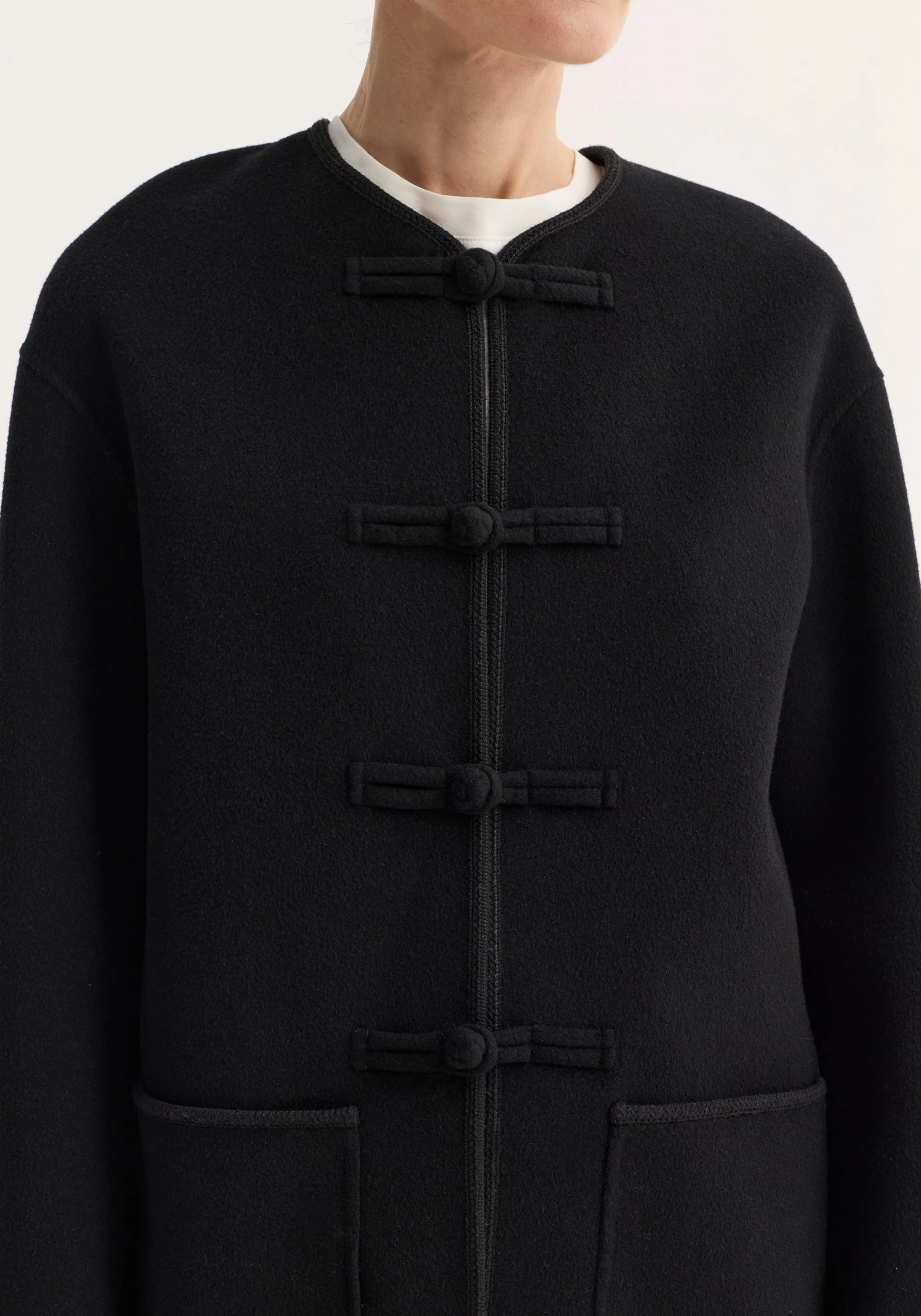 ROHE - Double - faced wool pankou jacket | black - Image 5