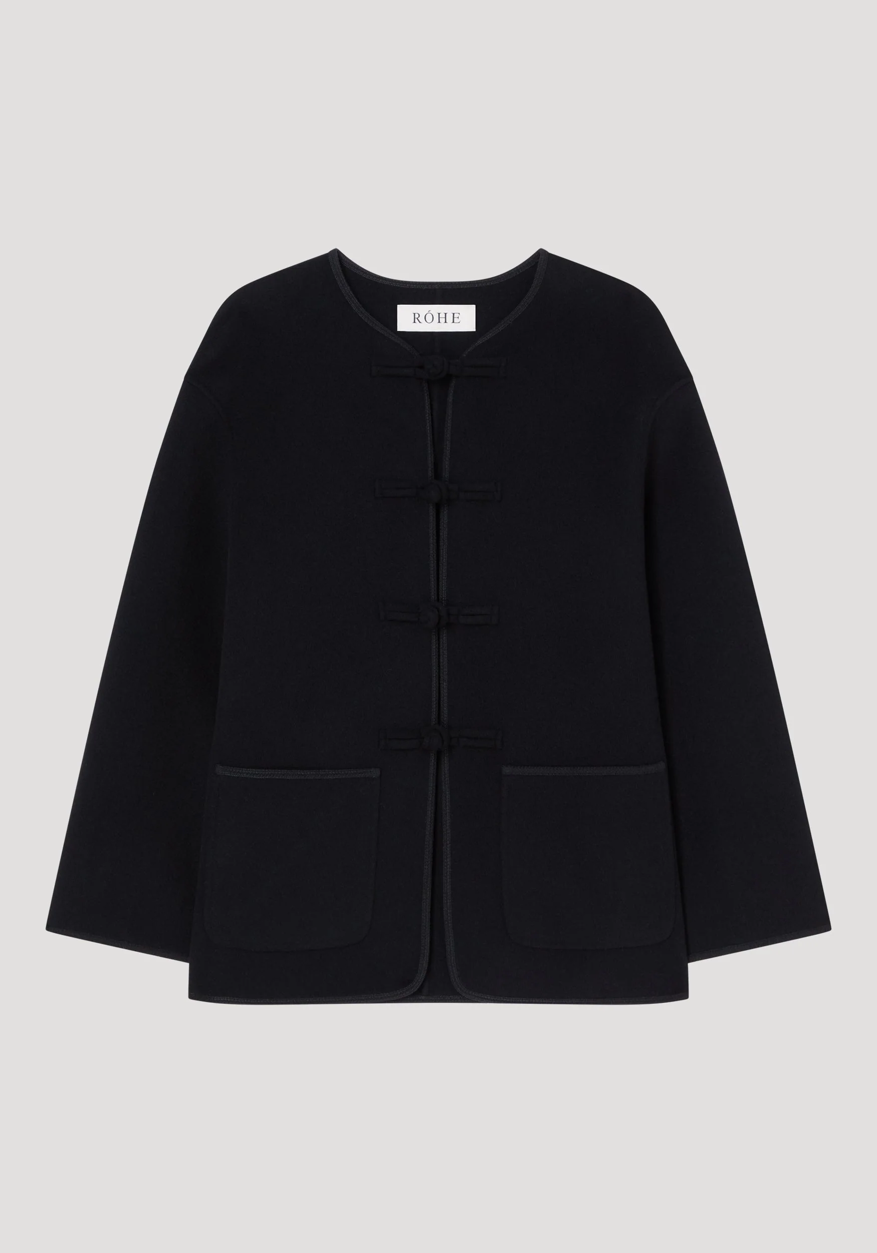ROHE - Double - faced wool pankou jacket | black - Image 6