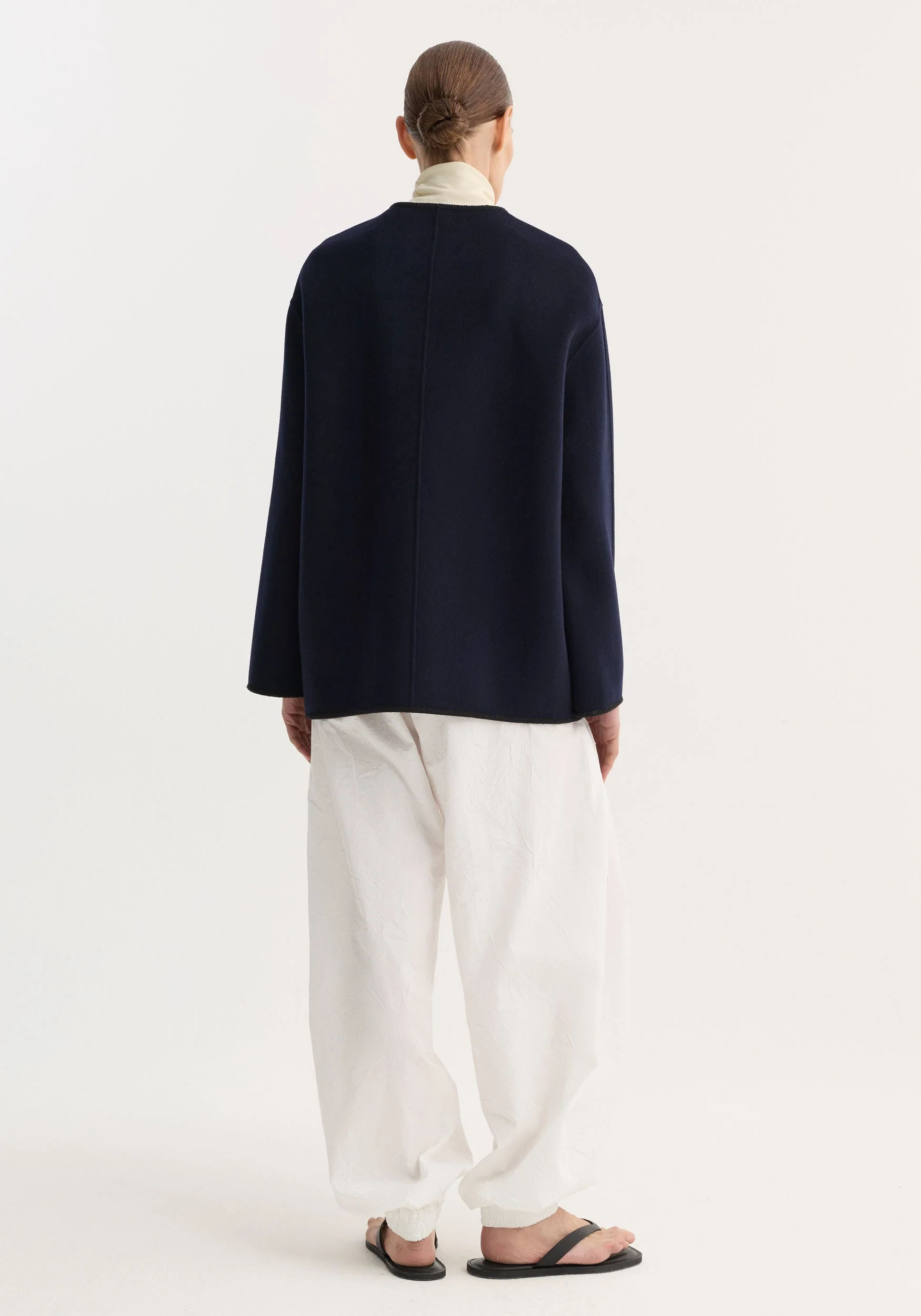 ROHE - Double - faced wool pankou jacket | navy - Image 5