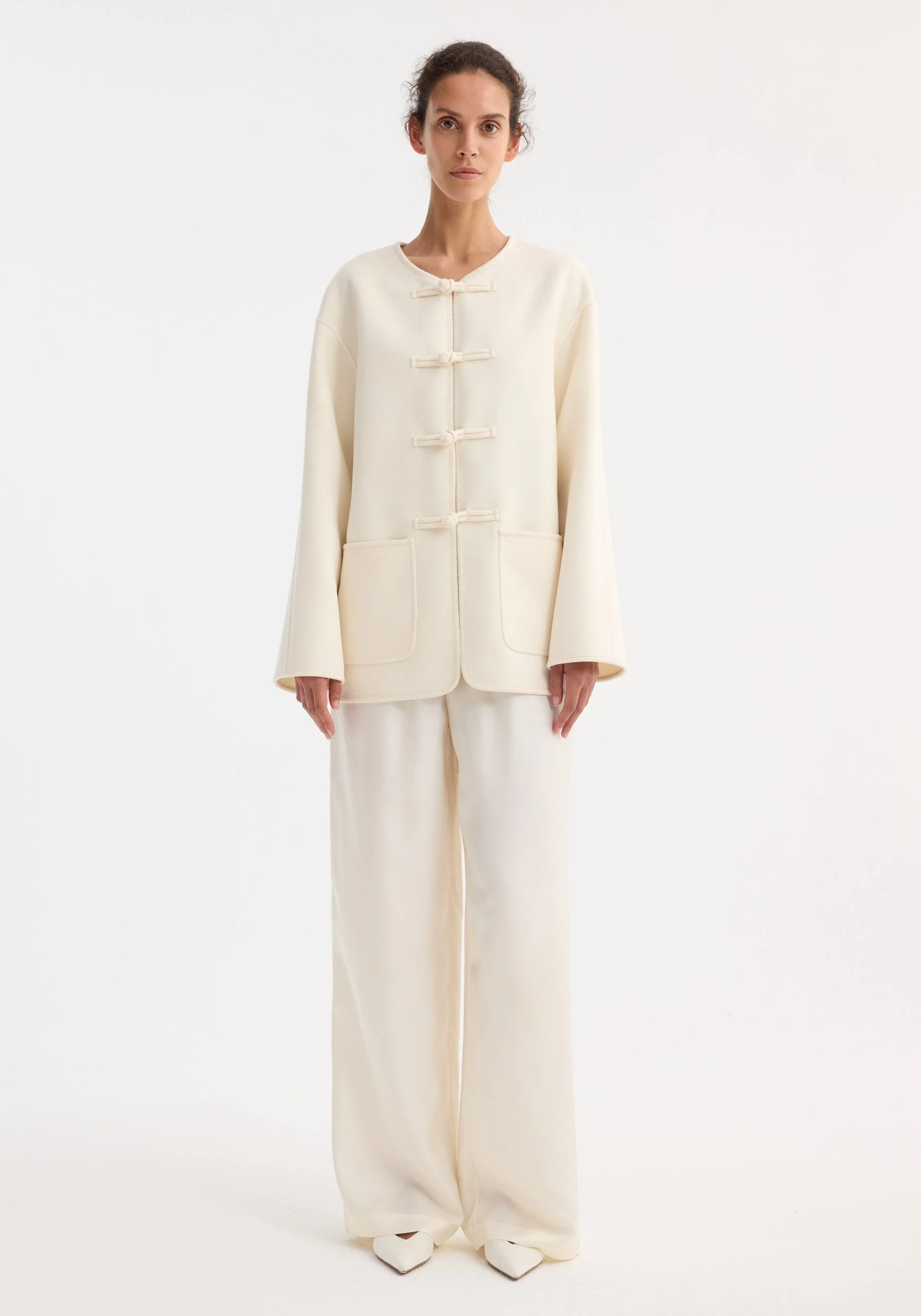 ROHE - Double - faced wool pankou jacket | off white