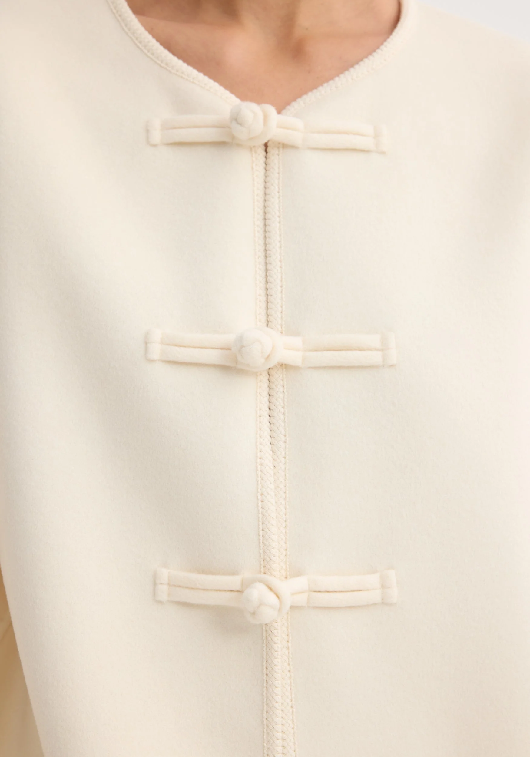 ROHE - Double - faced wool pankou jacket | off white - Image 3