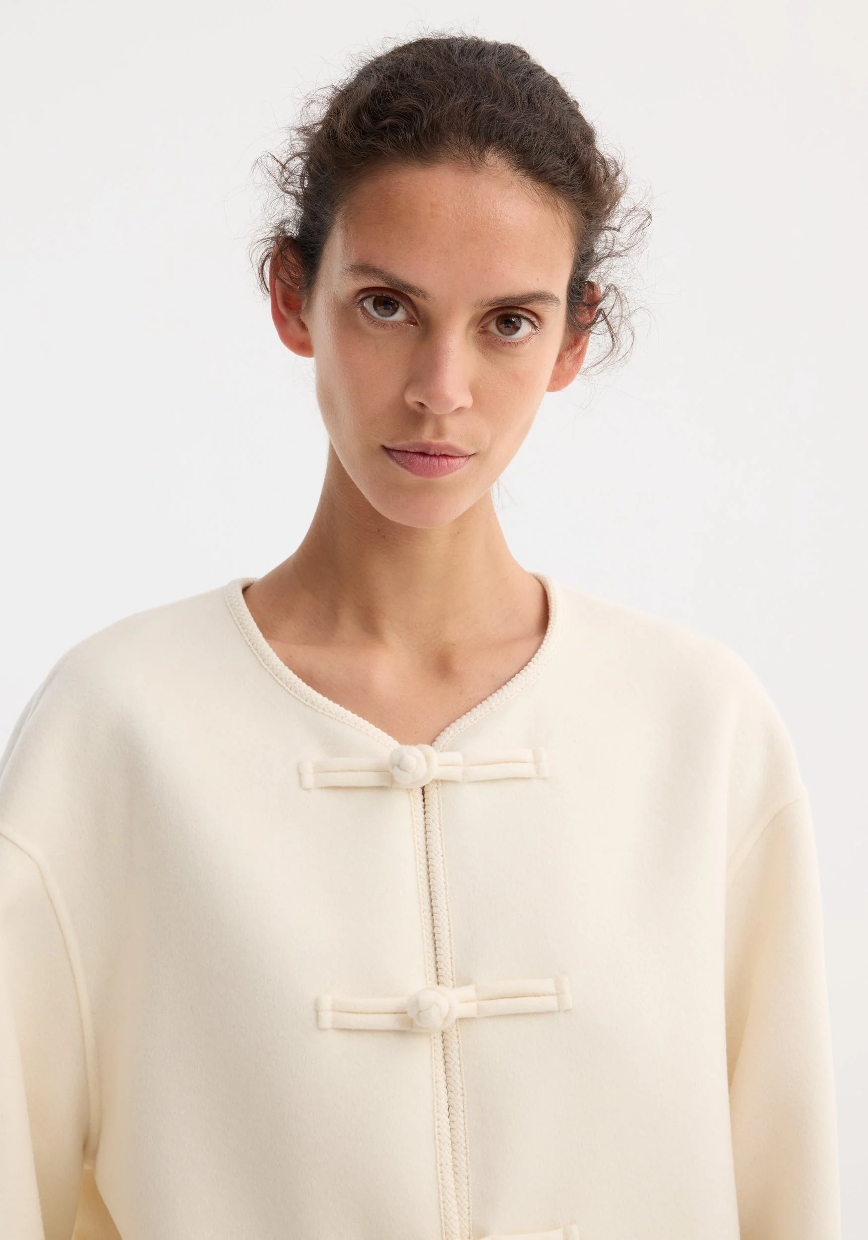 ROHE - Double - faced wool pankou jacket | off white - Image 5