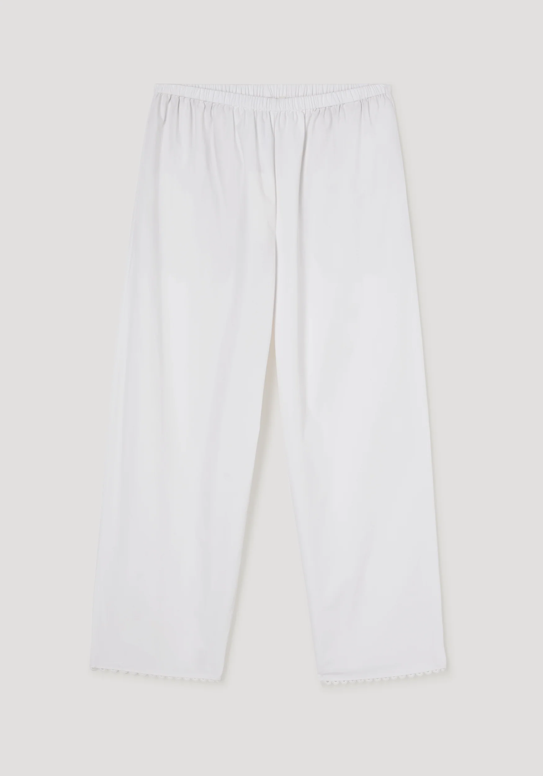ROHE - Embroidered poplin trousers | optic white - Image 6